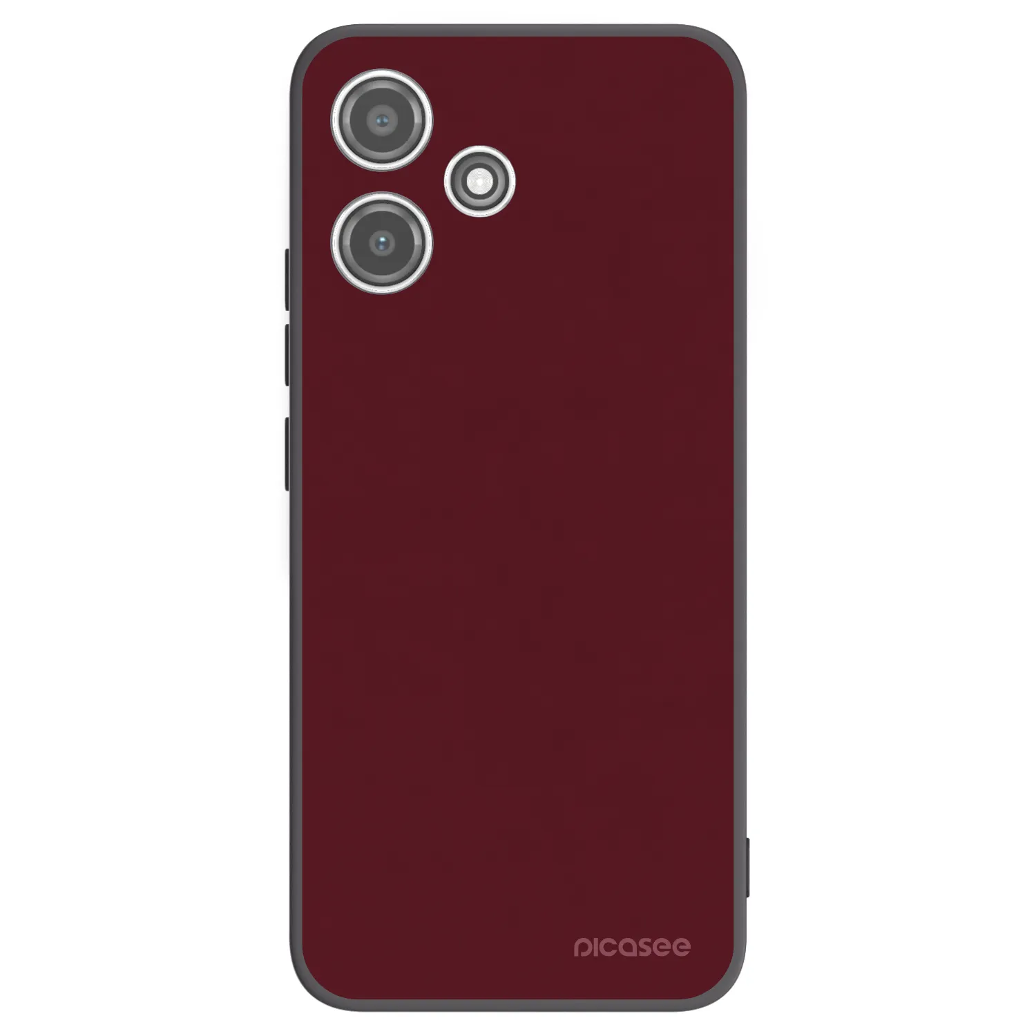 Picasee Xiaomi Redmi 12 5G Hülle - Schwarzes Silikon - Burgundy red