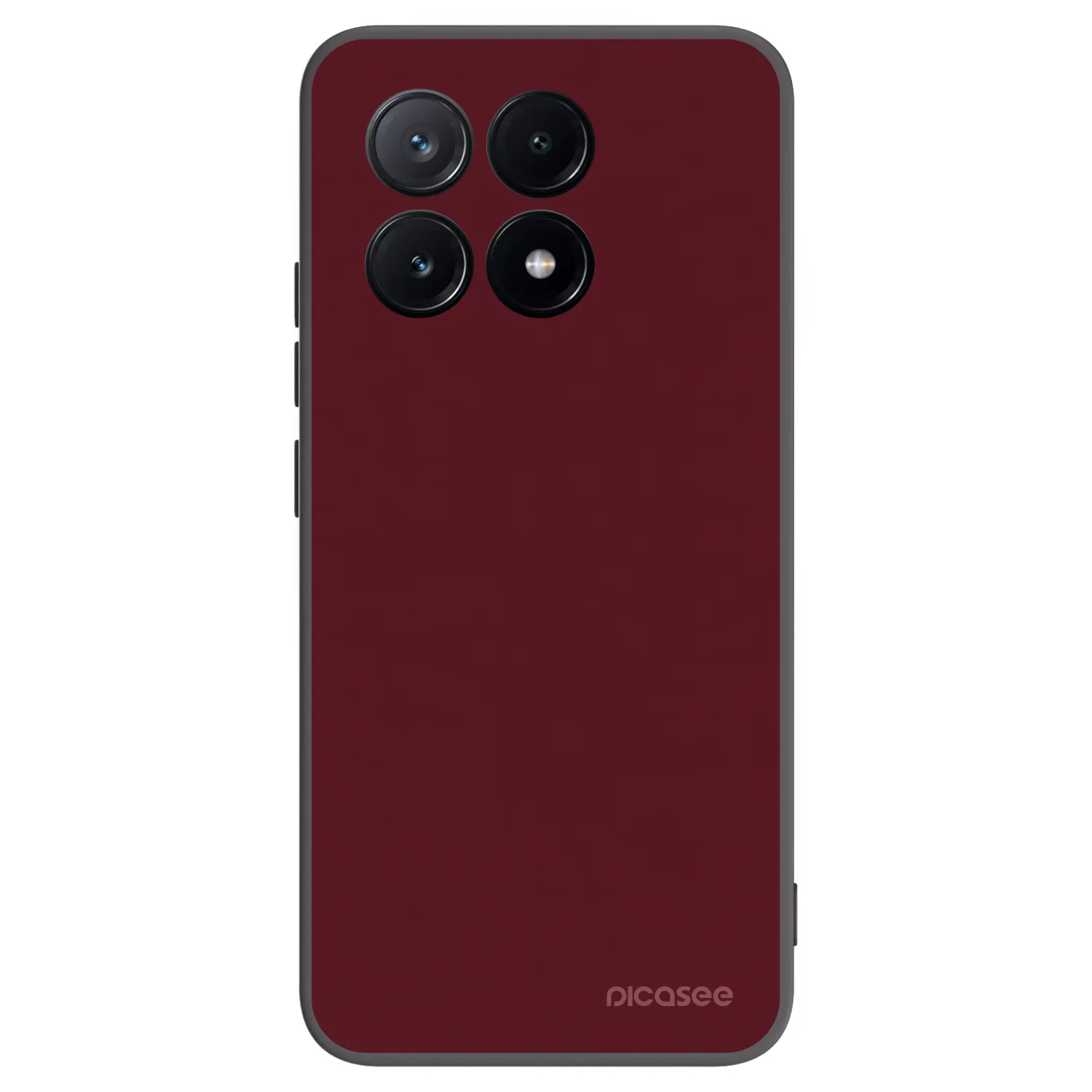Picasee Xiaomi Poco X6 Pro Hülle - Schwarzes Silikon - Burgundy red