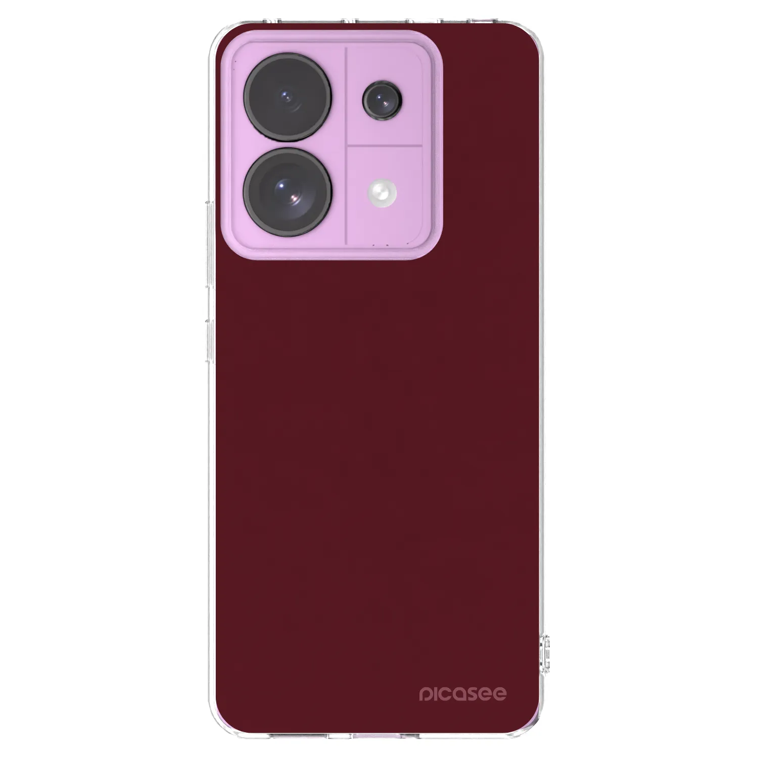 Picasee Xiaomi Redmi Note 13 Pro 5G Hülle - Transparentes Silikon - Burgundy red