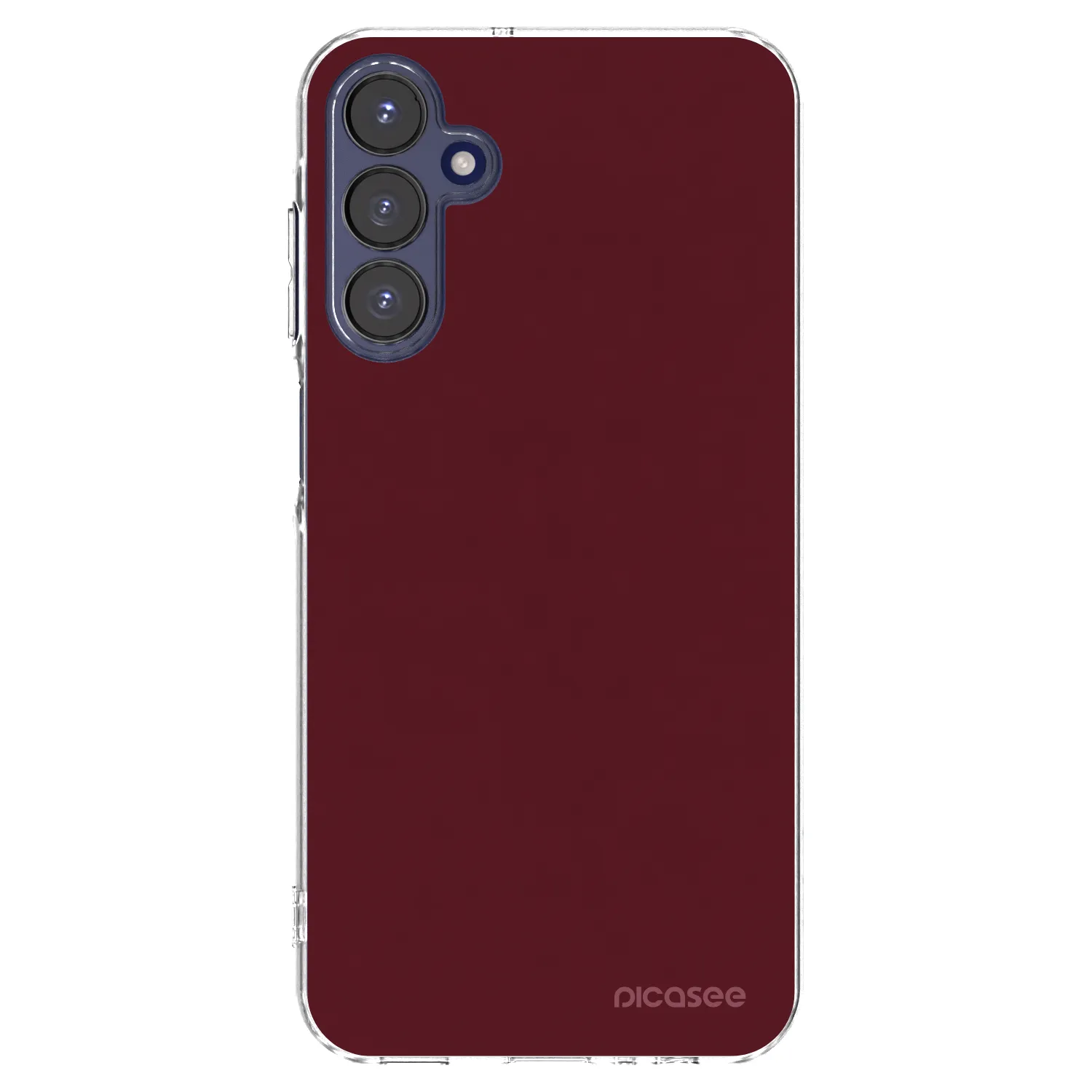 Picasee Samsung Galaxy A15 A155F 4G Hülle - Transparentes Silikon - Burgundy red