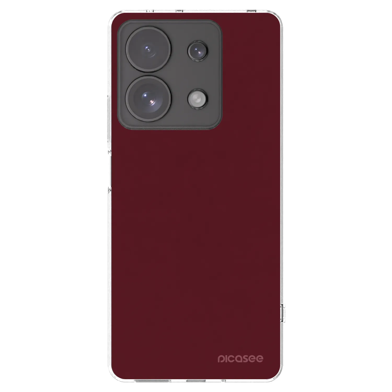 Picasee Xiaomi Redmi Note 13 Pro 4G Hülle - Transparentes Silikon - Burgundy red