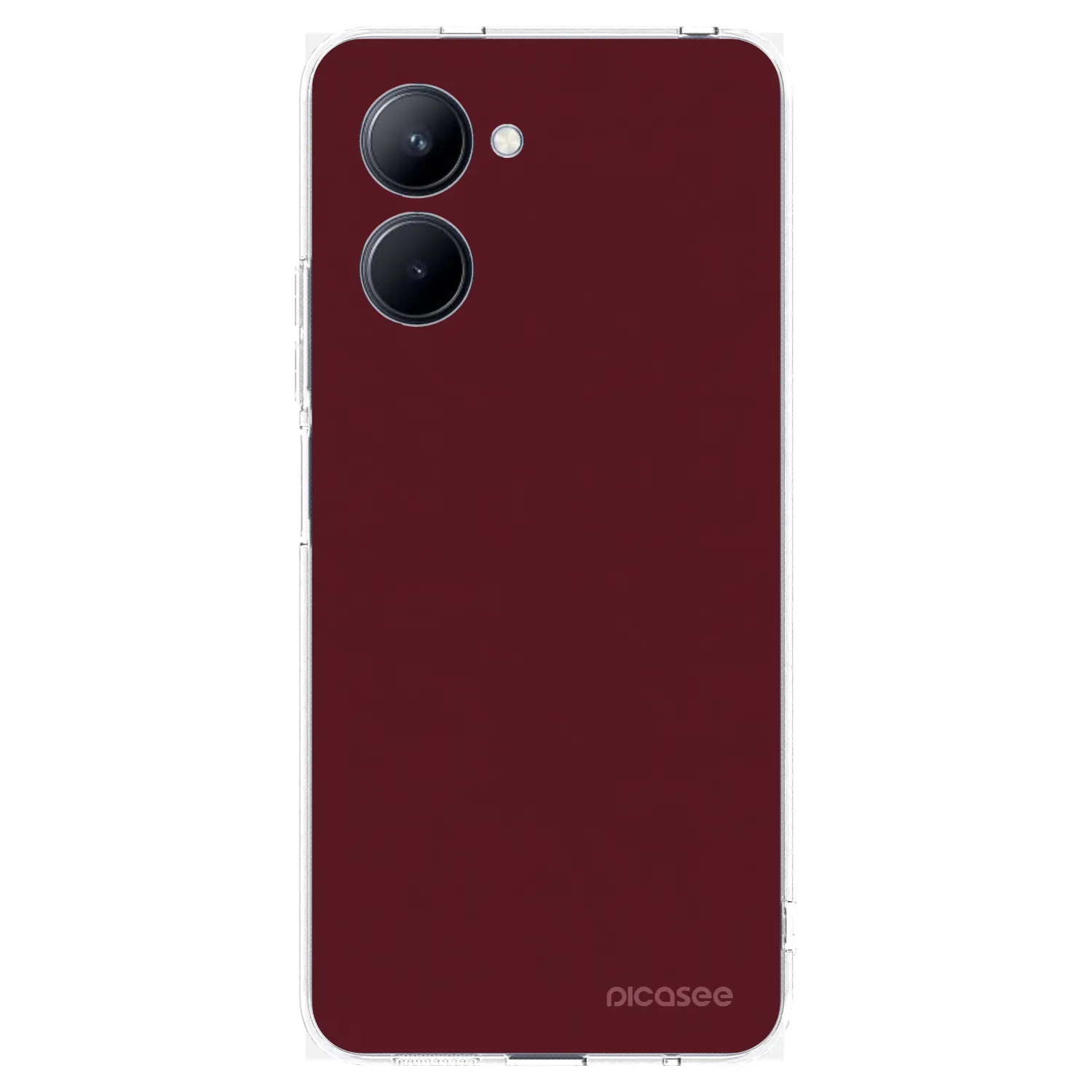 Picasee Realme C33 (2023) Hülle - Transparentes Silikon - Burgundy red