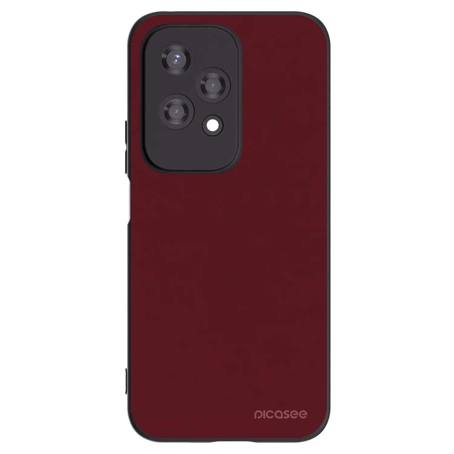 Picasee Honor 200 Lite Hülle - Schwarzes Silikon - Burgundy red