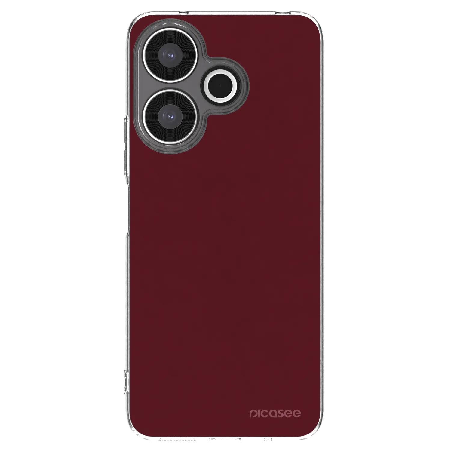 Picasee Xiaomi Redmi 13 4G Hülle - Transparentes Silikon - Burgundy red