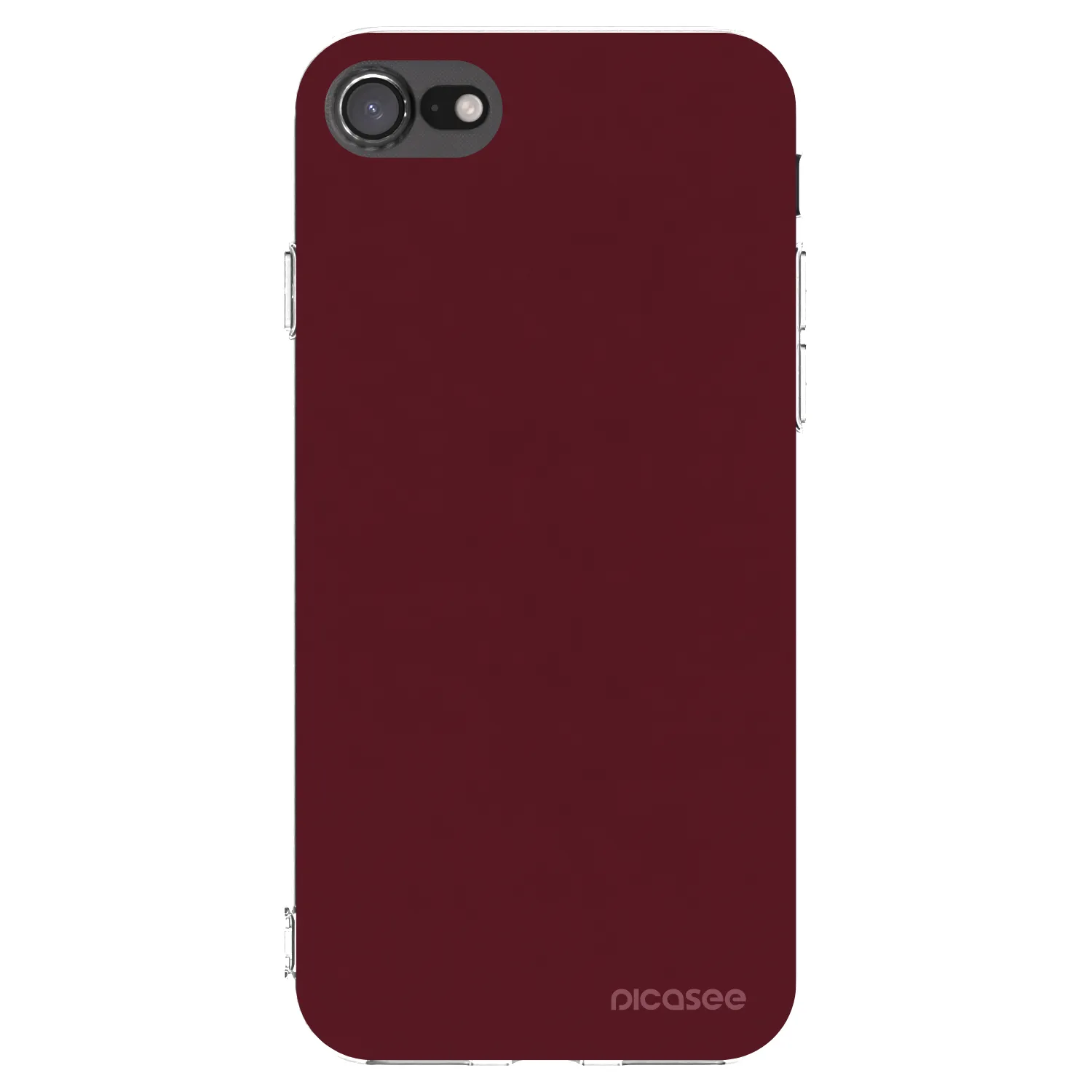 Picasee Apple iPhone 7 Hülle - Transparentes Silikon - Burgundy red