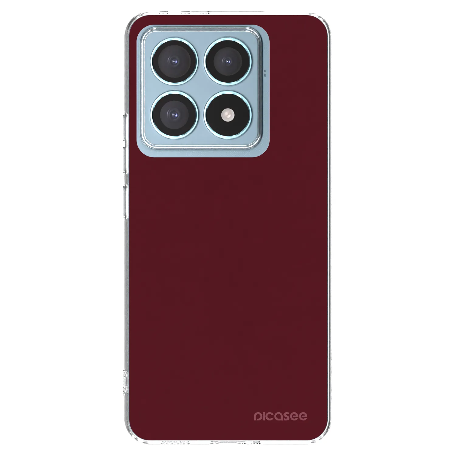 Picasee Xiaomi 14T Pro Hülle - Transparentes Silikon - Burgundy red