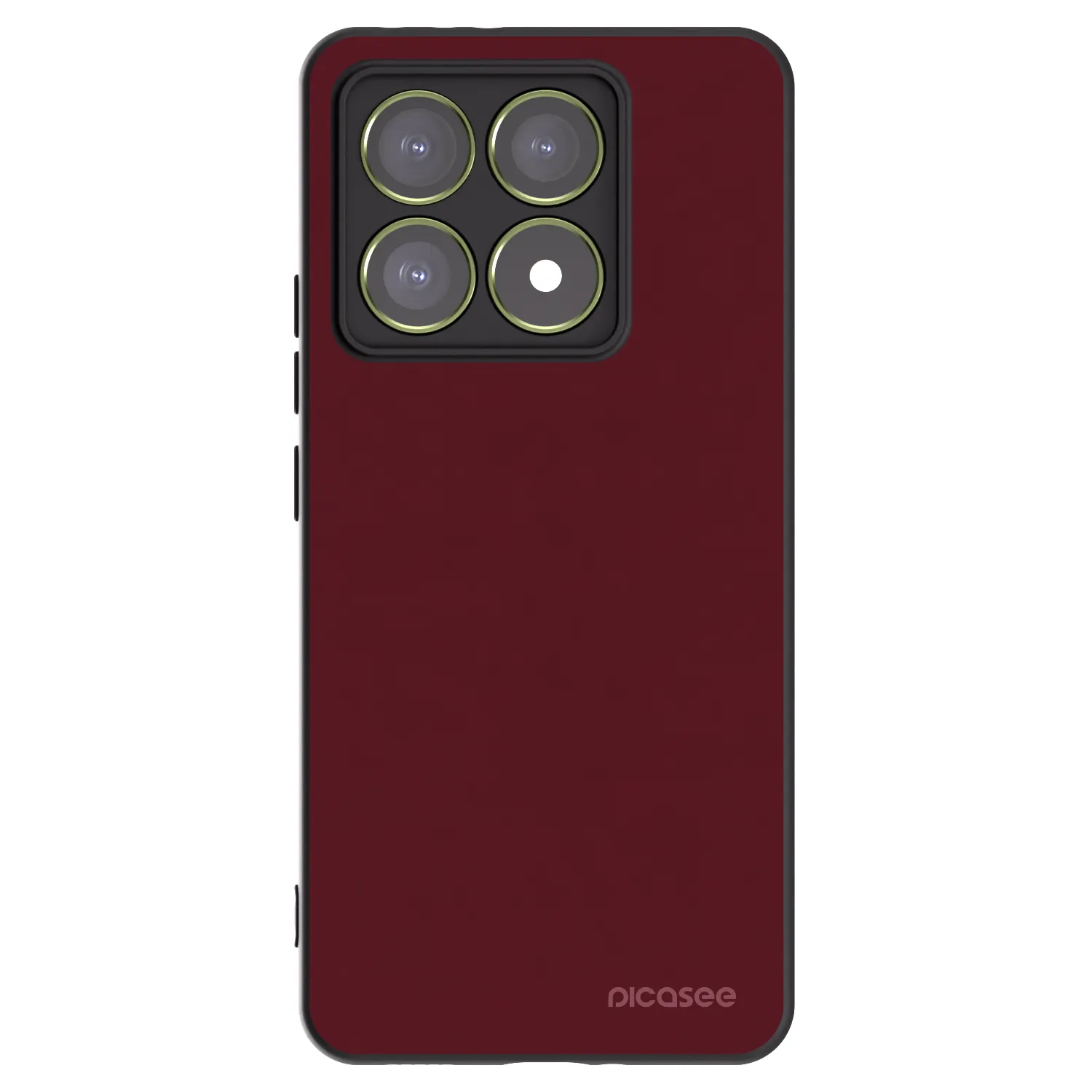 Picasee Xiaomi 14T Hülle - Schwarzes Silikon - Burgundy red
