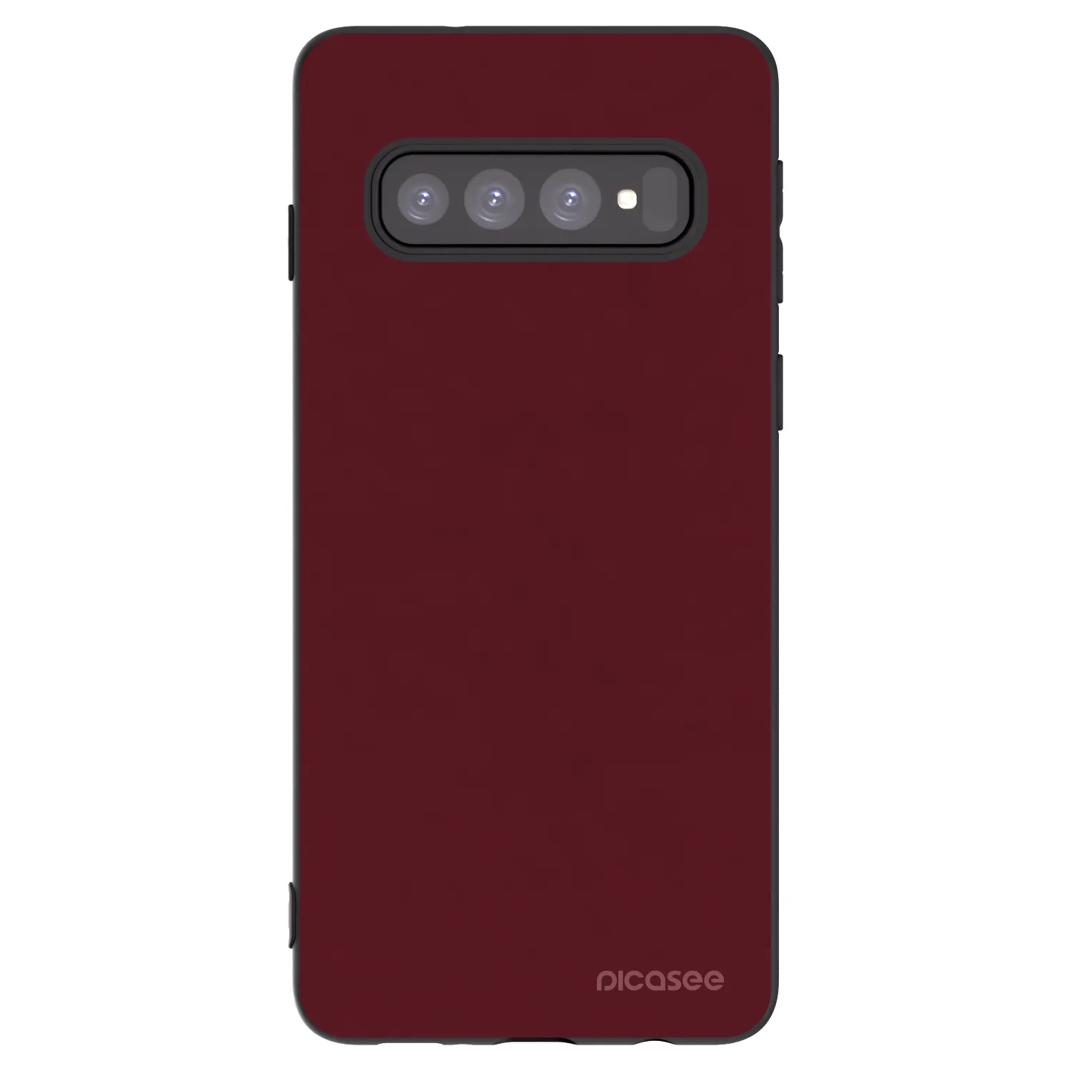 Picasee Samsung Galaxy S10 G973 Hülle - Schwarzes Silikon - Burgundy red