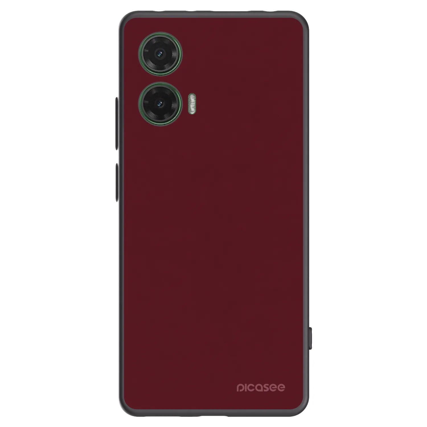 Picasee Motorola Moto G35 5G Hülle - Schwarzes Silikon - Burgundy red