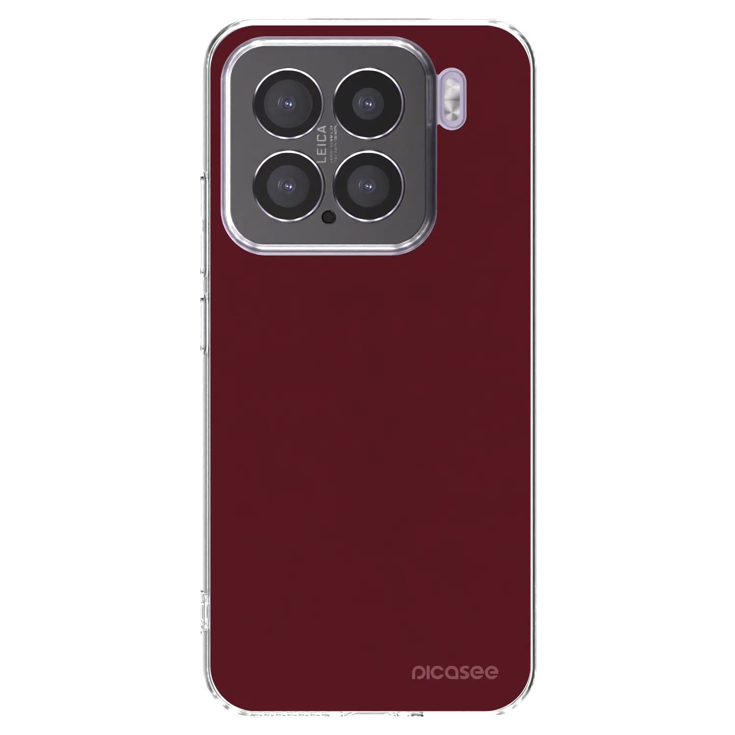 Picasee Xiaomi 15 Hülle - Transparentes Silikon - Burgundy red