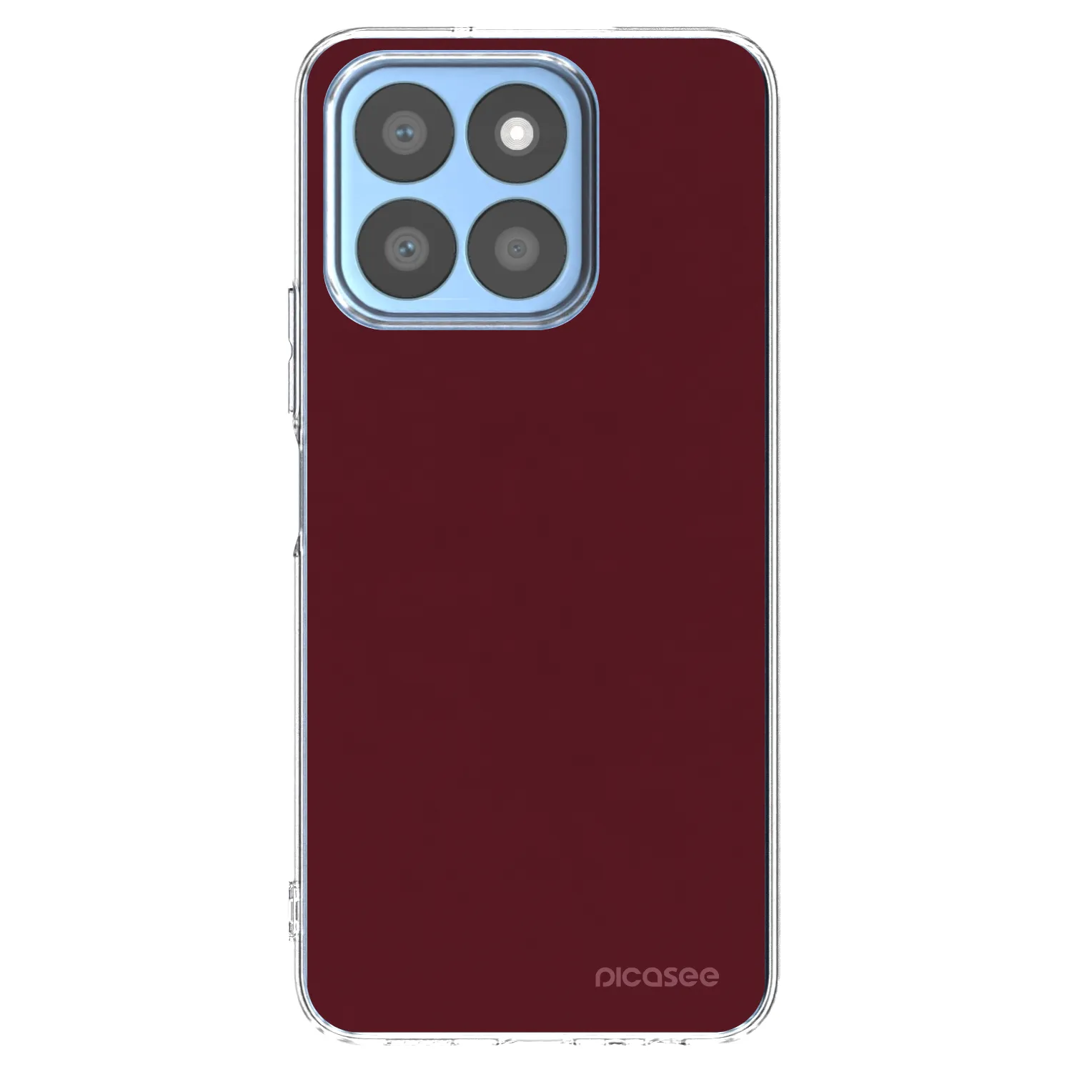 Picasee Honor X8c Hülle - Transparentes Silikon - Burgundy red