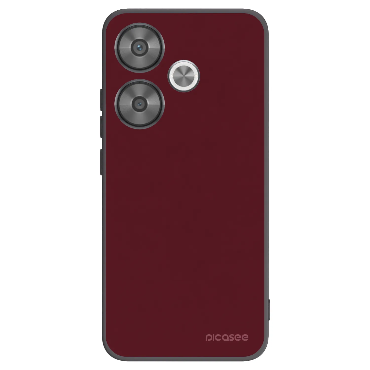 Picasee Xiaomi Poco F6 Hülle - Schwarzes Silikon - Burgundy red