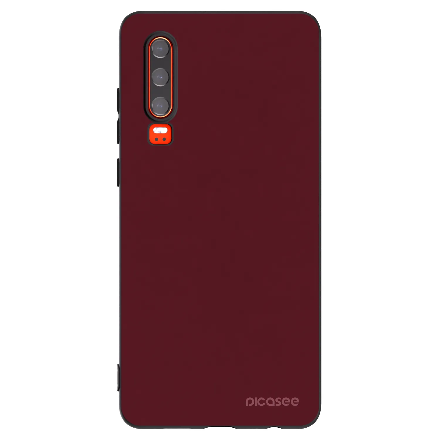 Picasee Huawei P30 Hülle - Schwarzes Silikon - Burgundy red