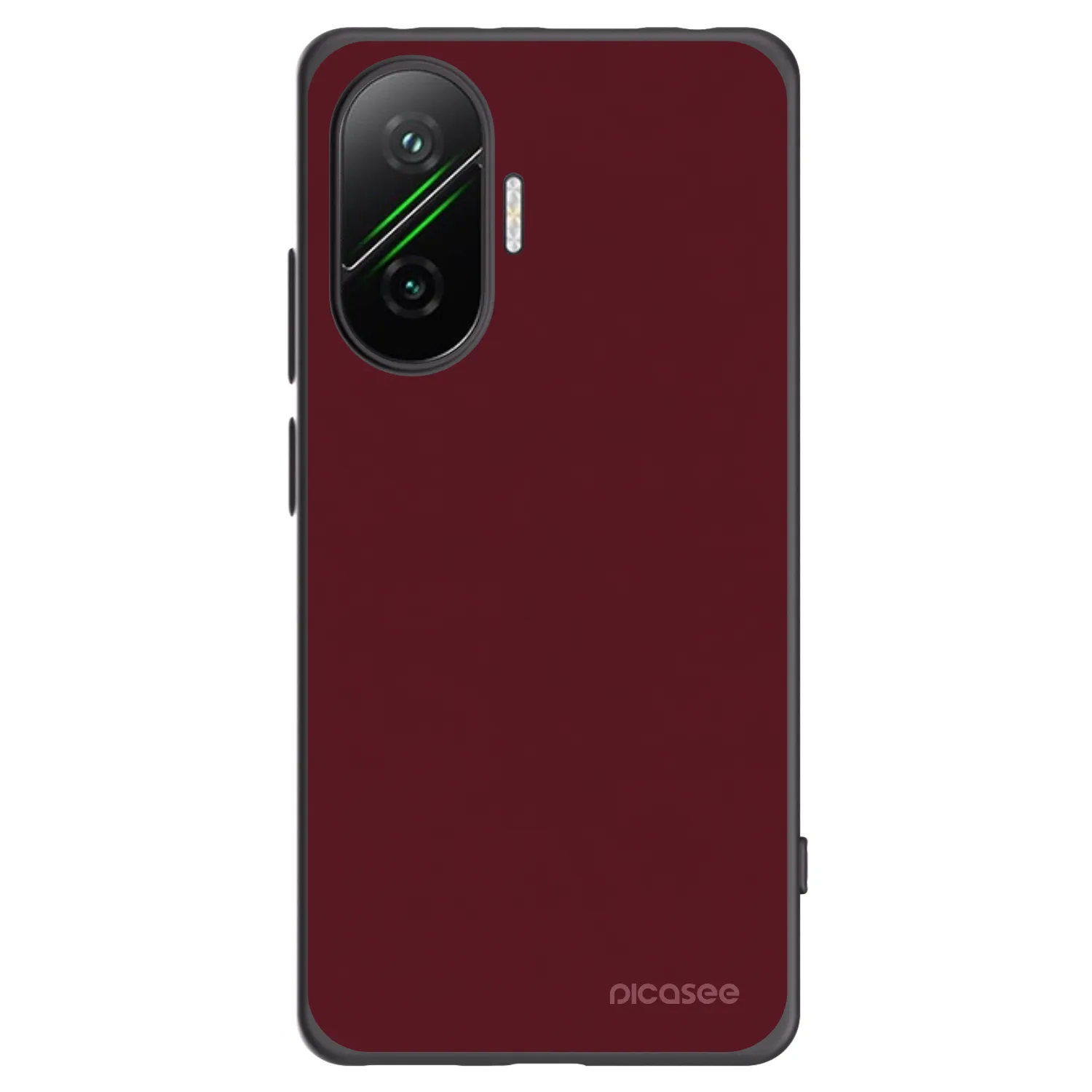 Picasee Xiaomi Poco F7 5G Hülle - Schwarzes Silikon - Burgundy red