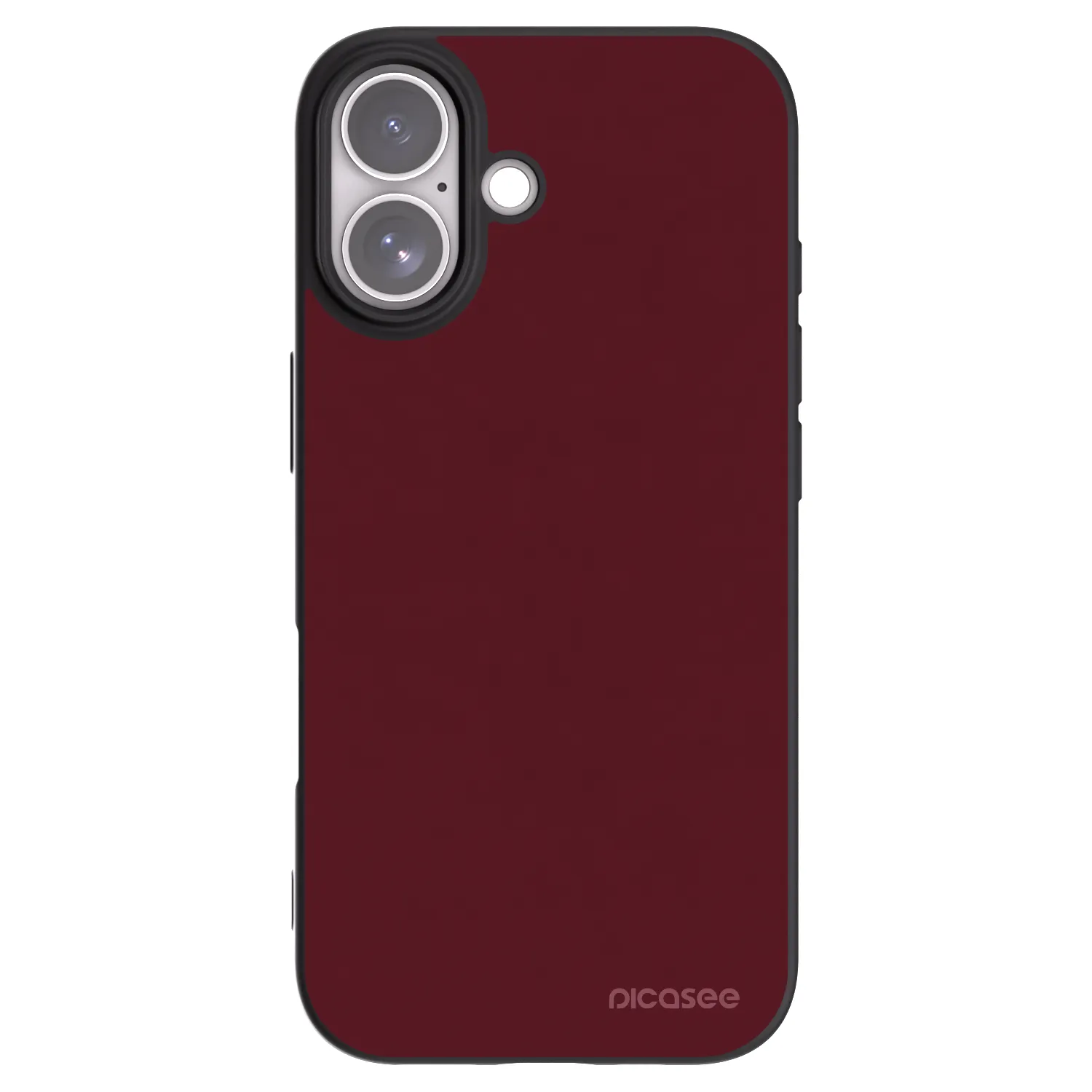 Picasee Apple iPhone 17 Hülle - Schwarzes Silikon - Burgundy red