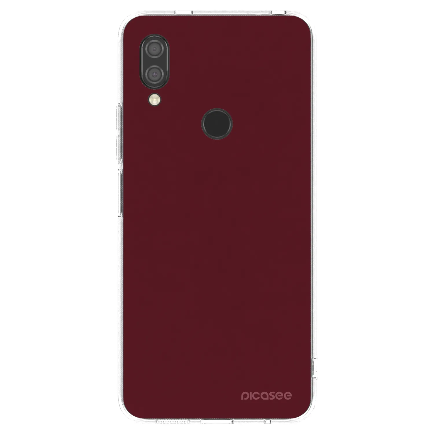 Picasee Xiaomi Redmi 7 Hülle - Transparentes Silikon - Burgundy red