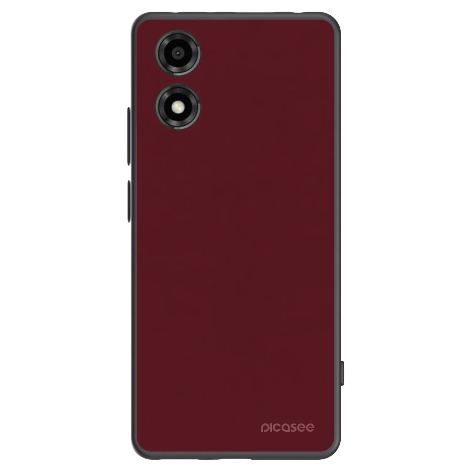 Picasee Motorola Moto E14 Hülle - Schwarzes Silikon - Burgundy red