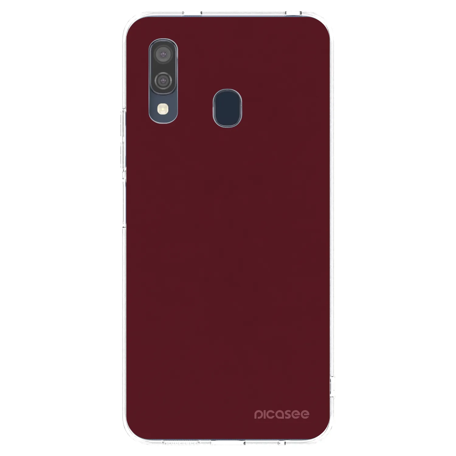 Picasee Samsung Galaxy A40 A405F Hülle - Transparentes Silikon - Burgundy red