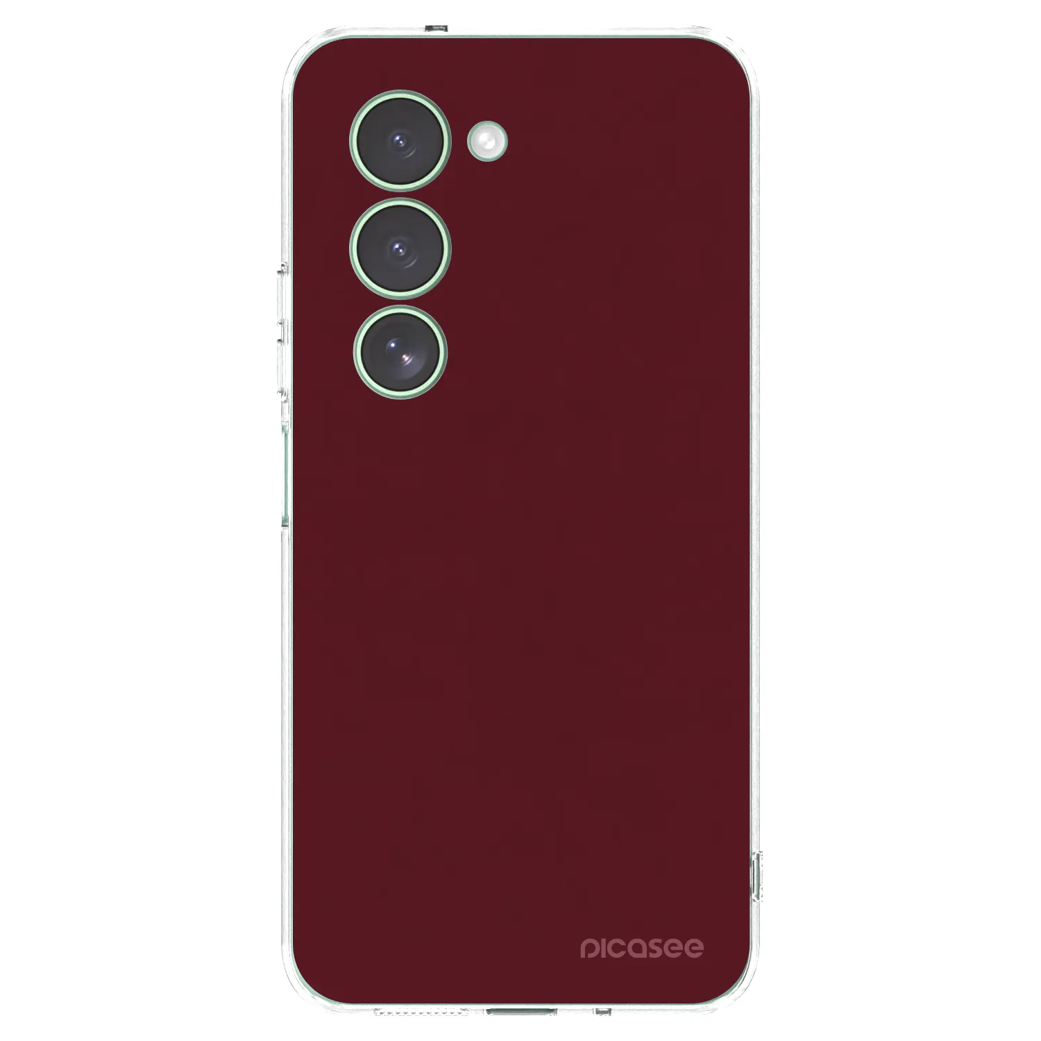 Picasee Xiaomi Redmi 15 5G Hülle - Transparentes Silikon - Burgundy red