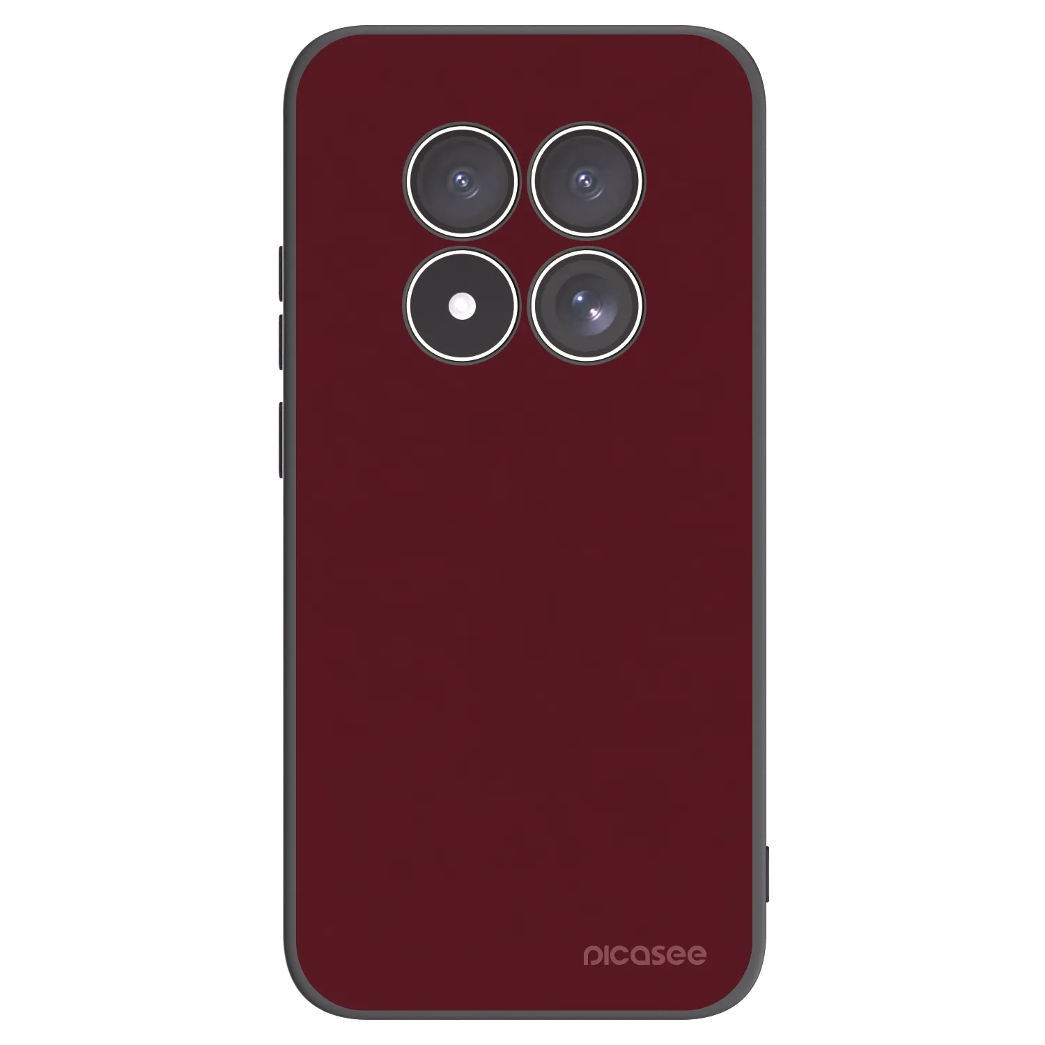 Picasee Xiaomi Redmi Note 15 Pro 4G Hülle - Schwarzes Silikon - Burgundy red