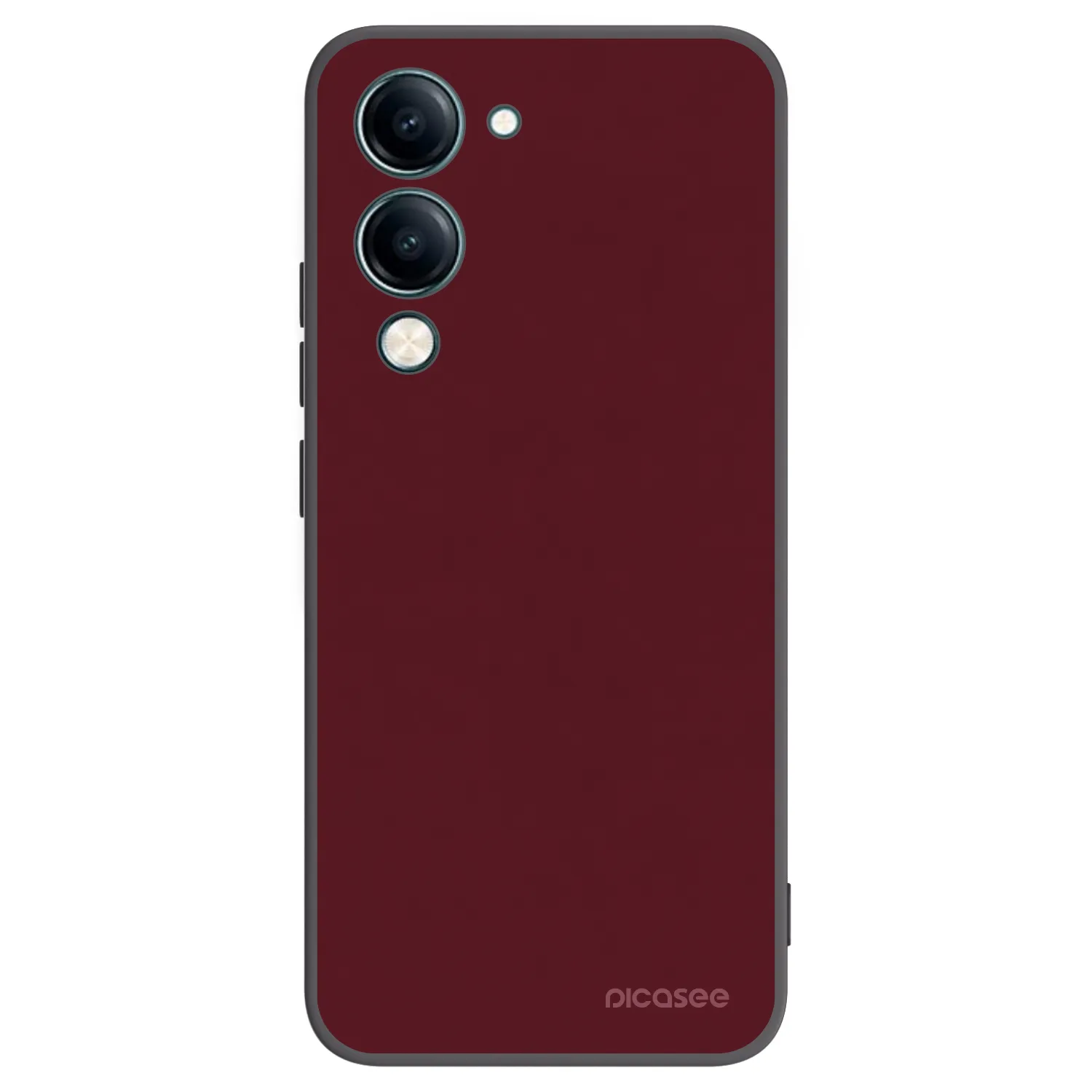Picasee Vivo Y29s 5G Hülle - Schwarzes Silikon - Burgundy red