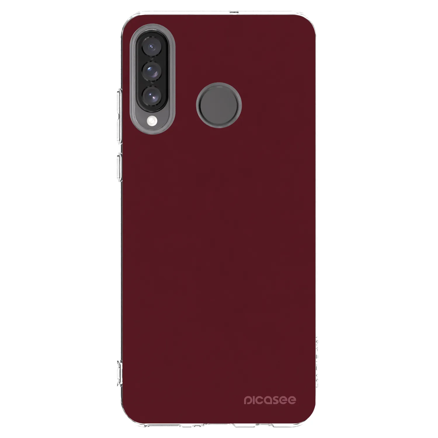Picasee Huawei P30 Lite Hülle - Transparentes Silikon - Burgundy red