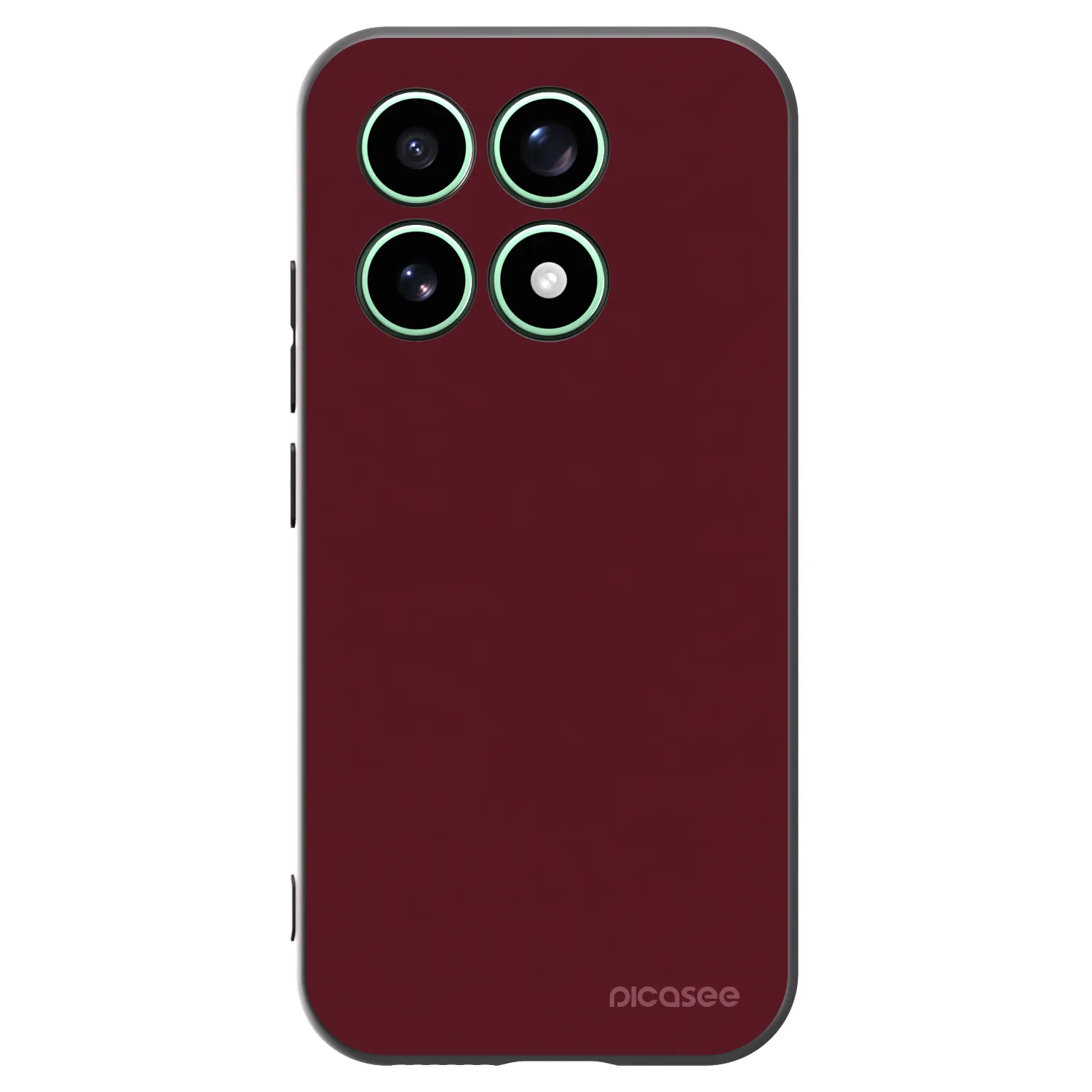 Picasee Xiaomi 17 Hülle - Schwarzes Silikon - Burgundy red