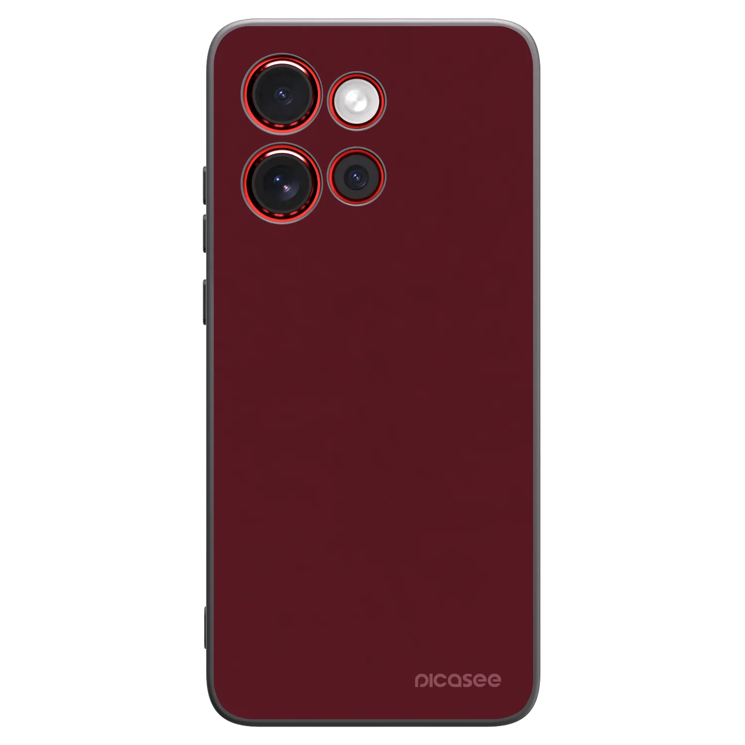 Picasee Motorola Edge 60 Neo 5G Hülle - Schwarzes Silikon - Burgundy red
