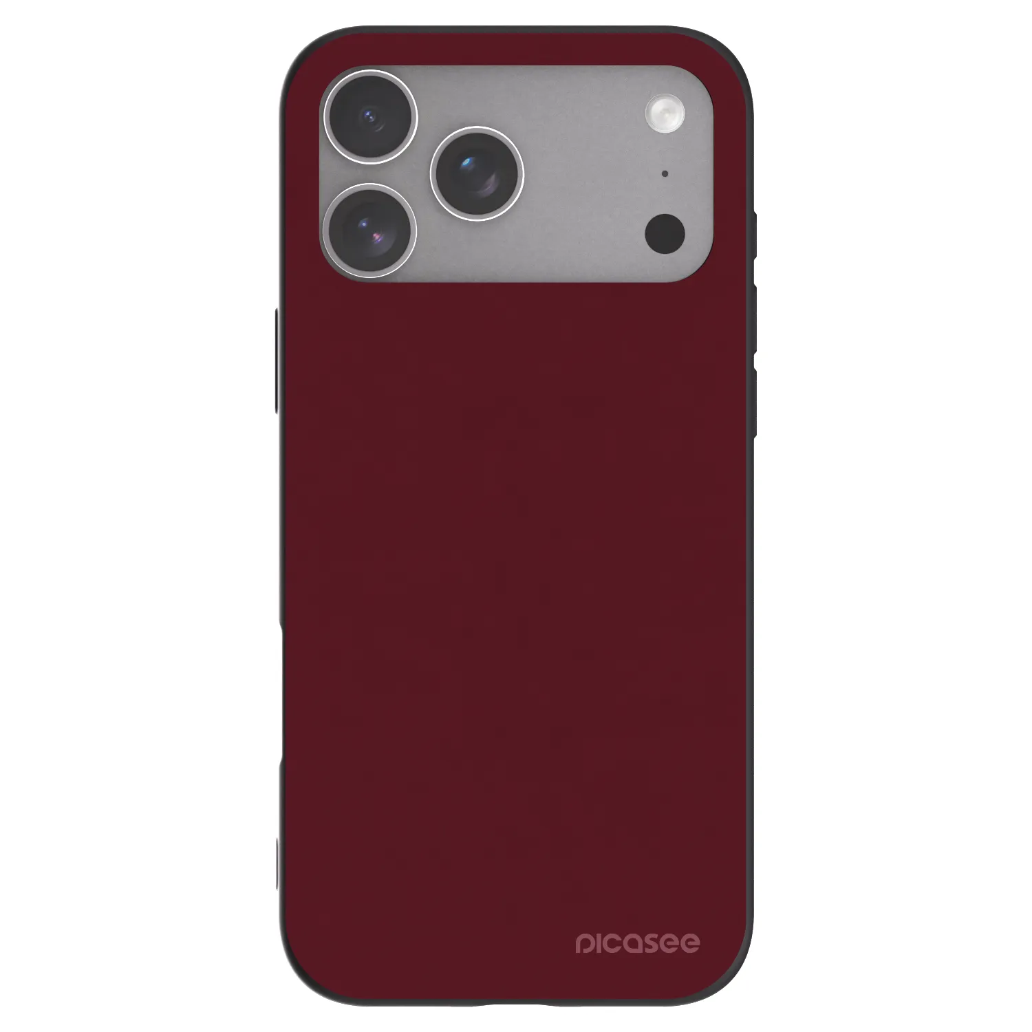 Picasee Apple iPhone 18 Pro Max Hülle - Schwarzes Silikon - Burgundy red