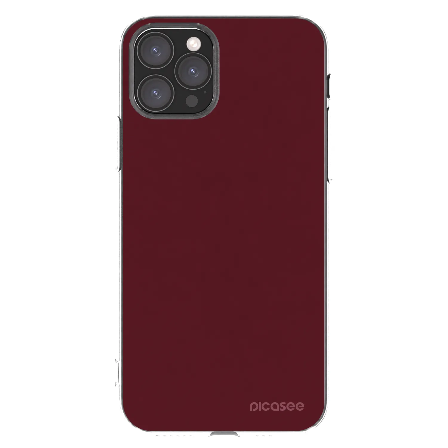Picasee Apple iPhone 11 Pro Hülle - Transparentes Silikon - Burgundy red