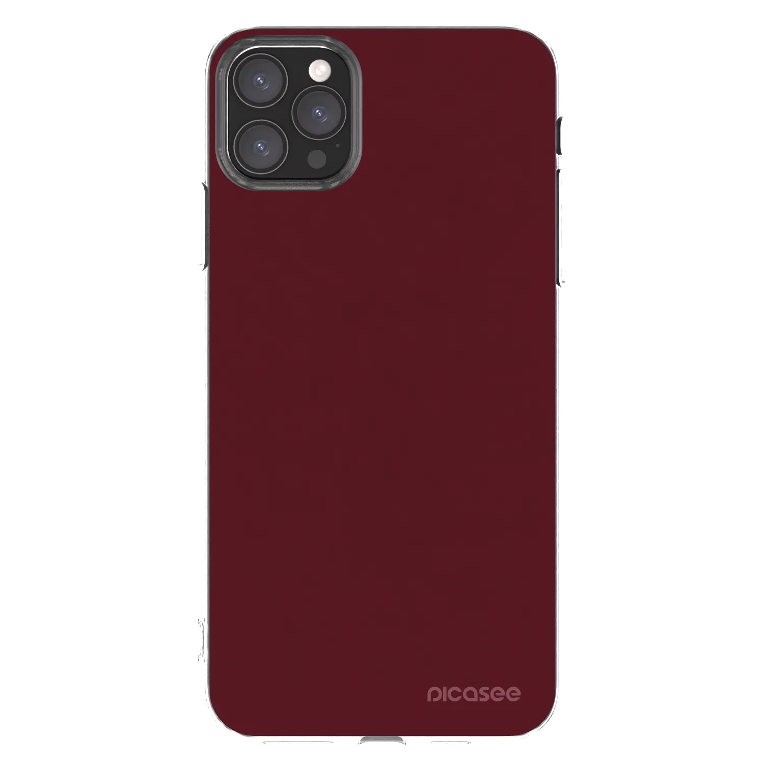 Picasee Apple iPhone 11 Pro Max Hülle - Transparentes Silikon - Burgundy red