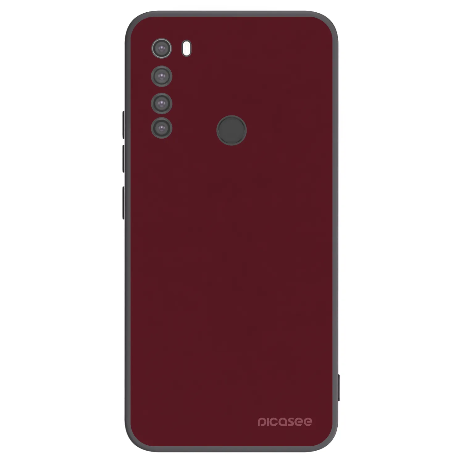 Picasee Xiaomi Redmi Note 8 Hülle - Schwarzes Silikon - Burgundy red