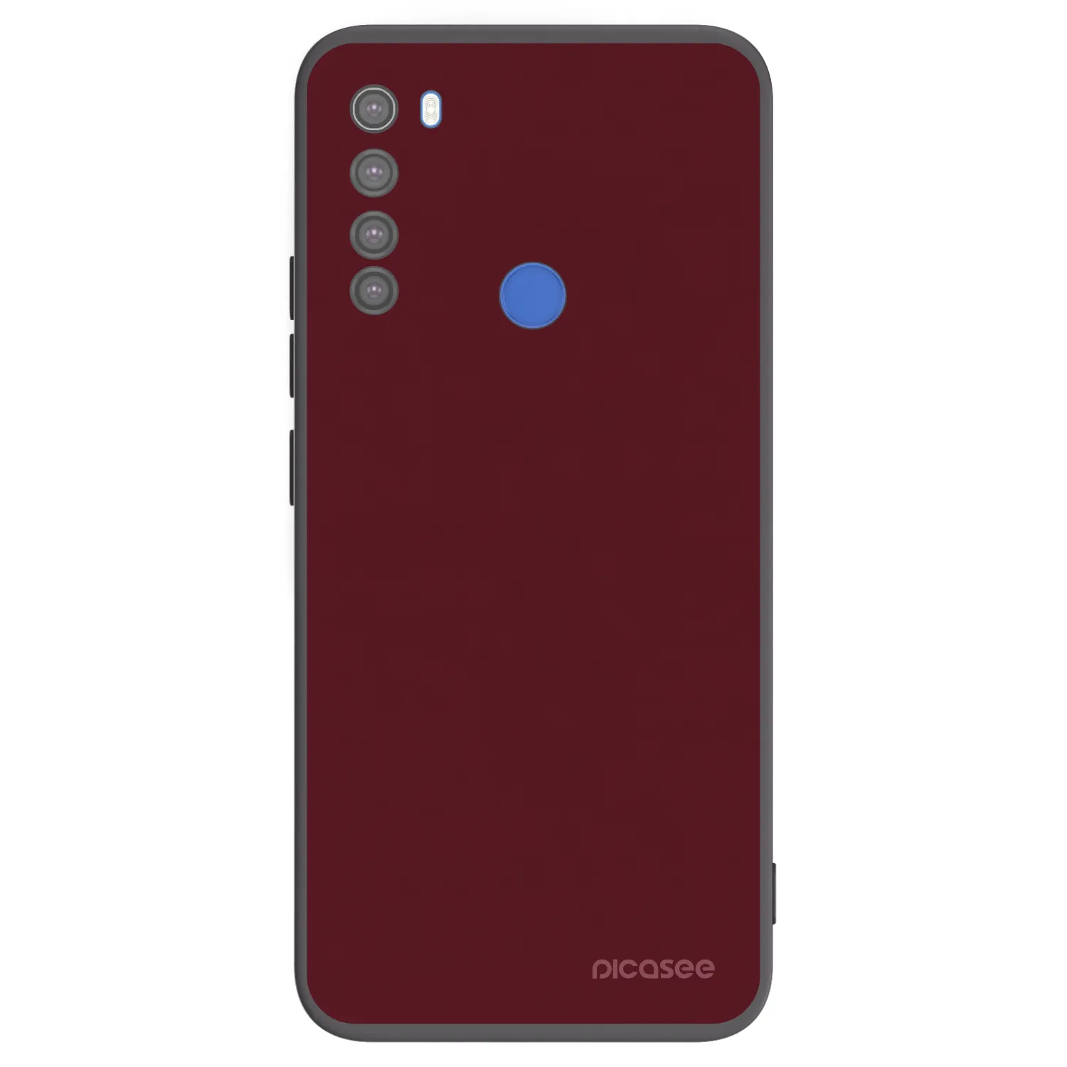 Picasee Xiaomi Redmi Note 8T Hülle - Schwarzes Silikon - Burgundy red