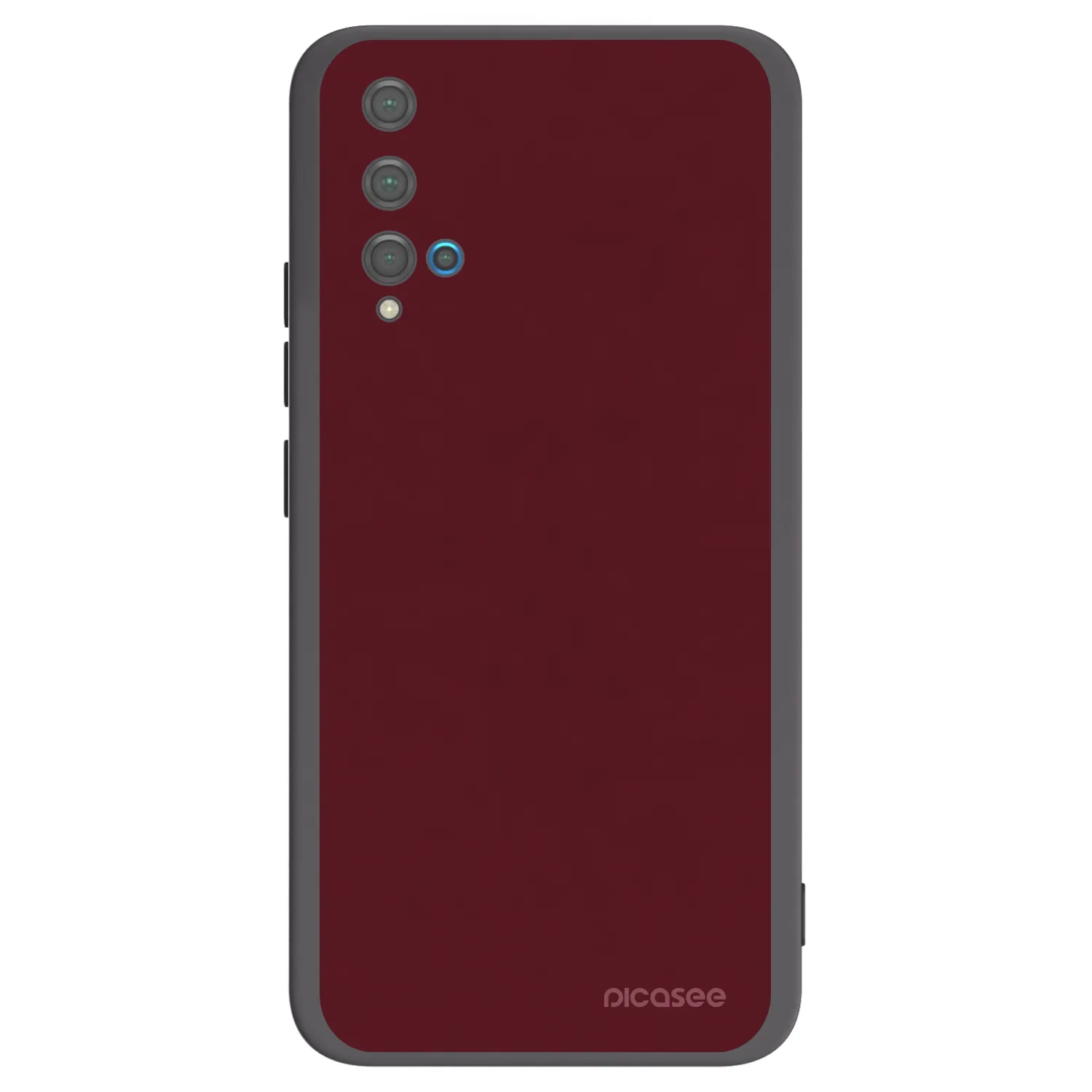 Picasee Huawei Nova 5T Hülle - Schwarzes Silikon - Burgundy red