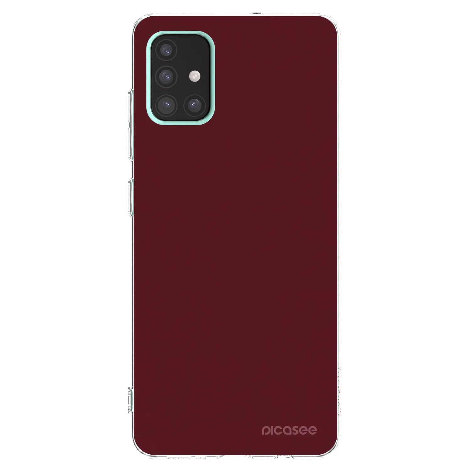 Picasee Samsung Galaxy A51 A515F Hülle - Transparentes Silikon - Burgundy red