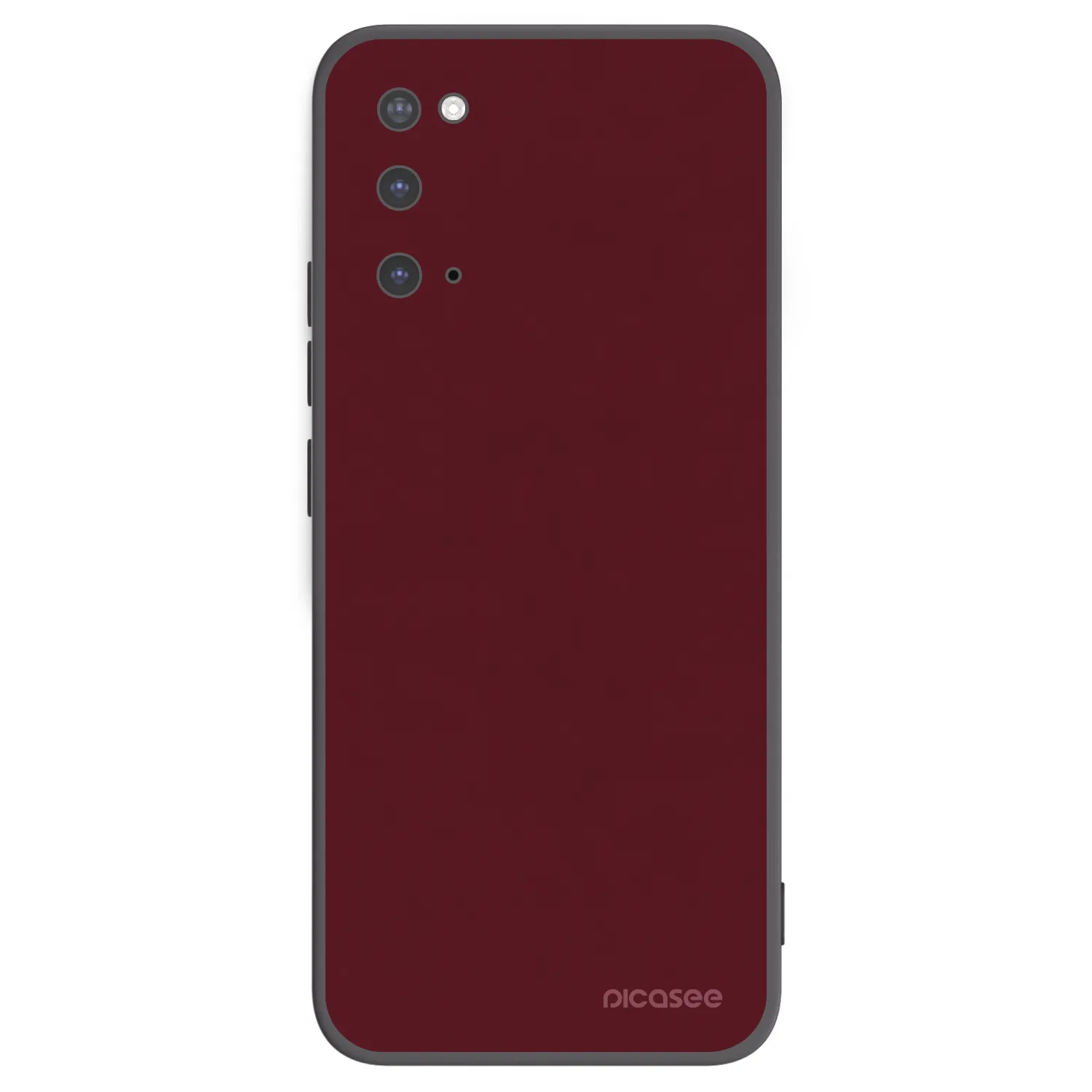 Picasee Samsung Galaxy S20 G980F Hülle - Schwarzes Silikon - Burgundy red