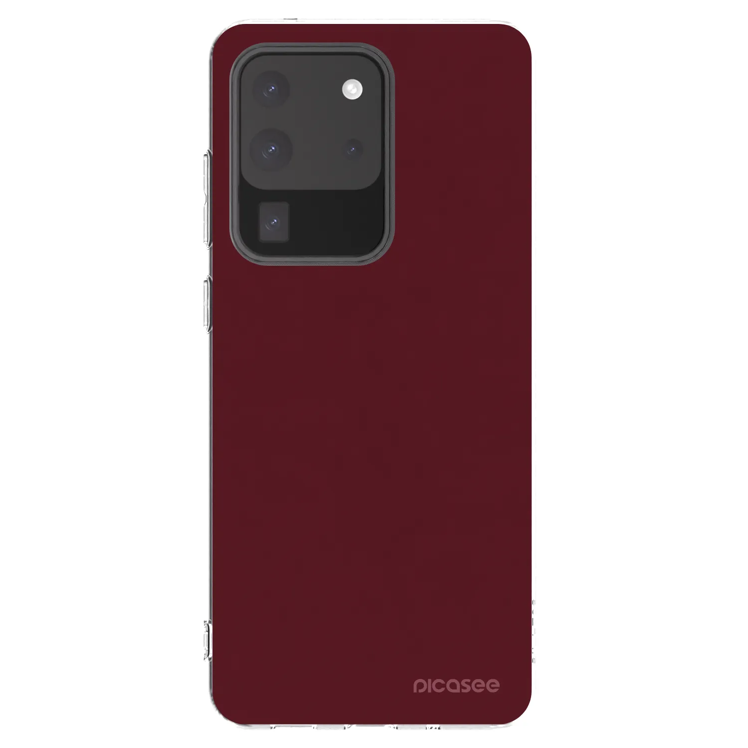 Picasee Samsung Galaxy S20 Ultra 5G G988F Hülle - Transparentes Silikon - Burgundy red