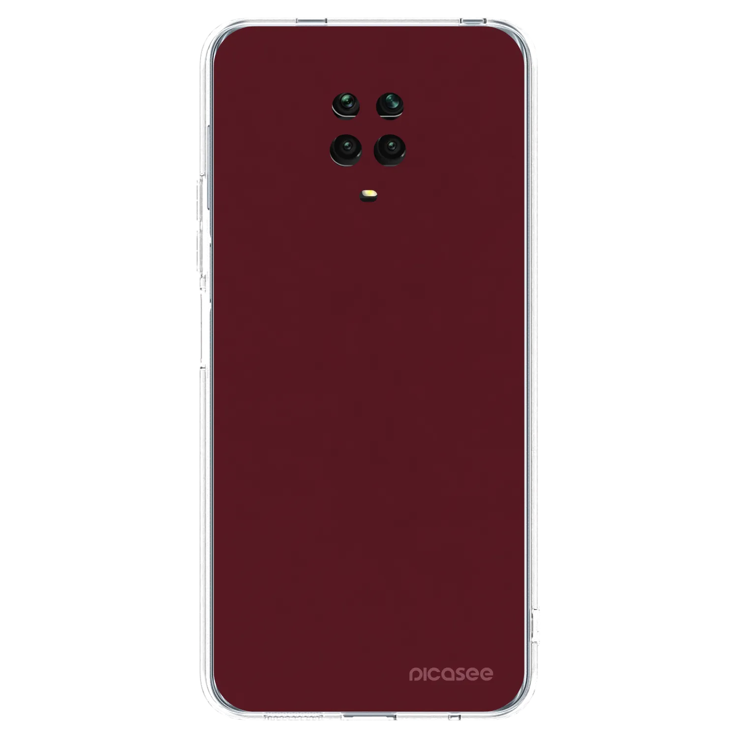 Picasee Xiaomi Redmi Note 9 Pro Hülle - Transparentes Silikon - Burgundy red