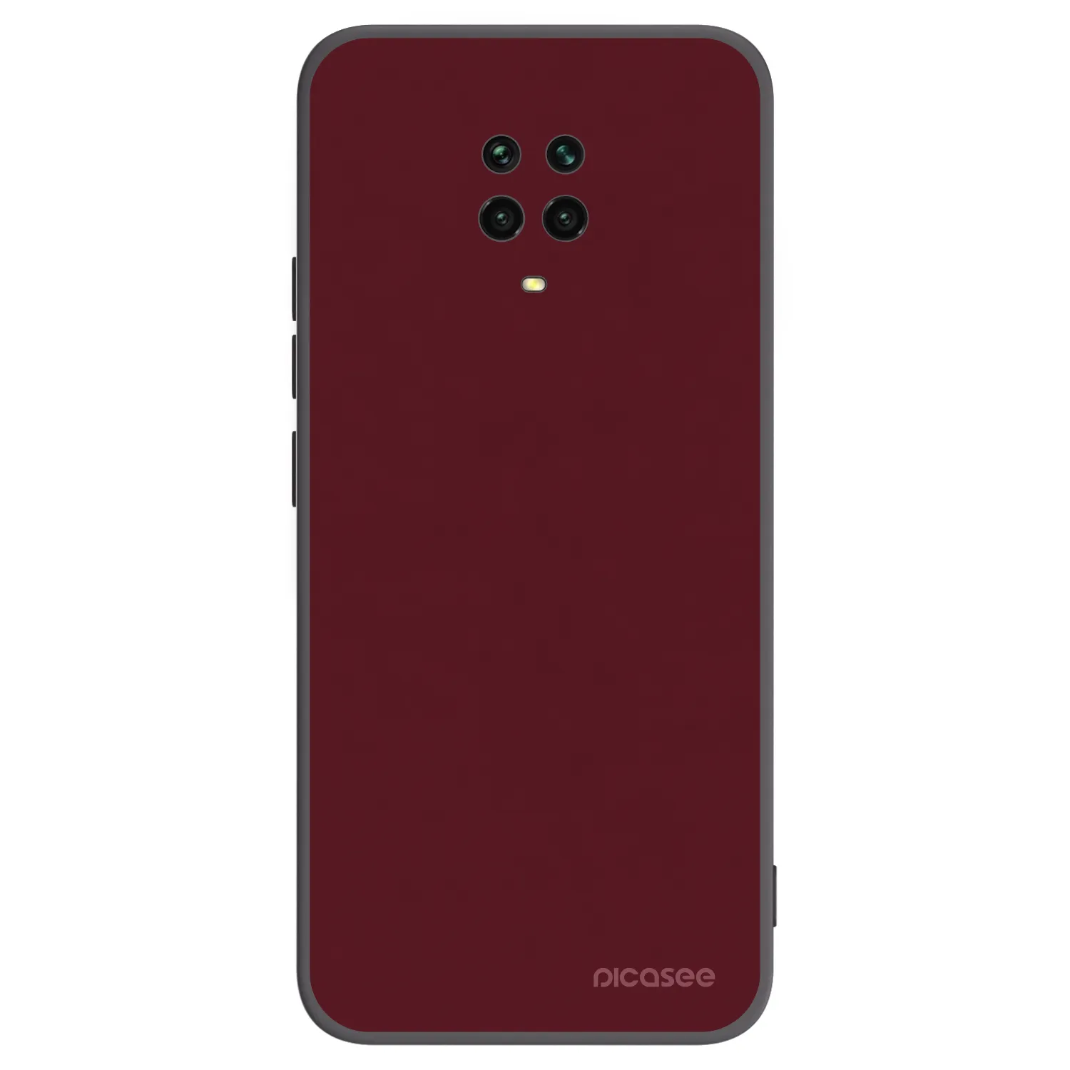 Picasee Xiaomi Redmi Note 9S Hülle - Schwarzes Silikon - Burgundy red