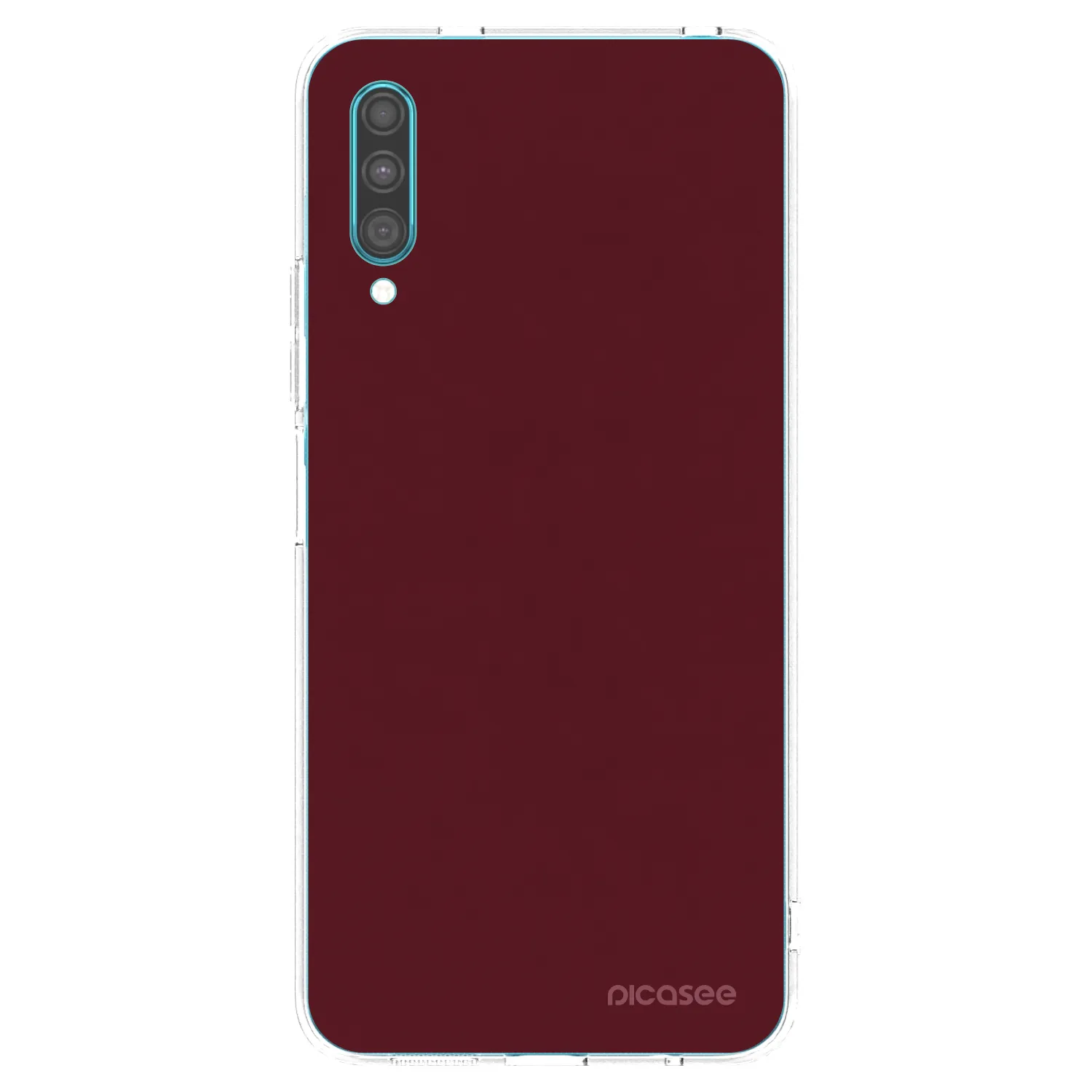 Picasee Samsung Galaxy A30s A307F Hülle - Transparentes Silikon - Burgundy red