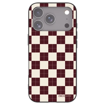 Picasee Apple iPhone 17 Pro Hülle - Schwarzes Silikon - Checked Away
