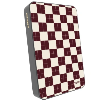 Picasee Powerbank mit MagSafe 10 000 mAh Grau - Checked Away