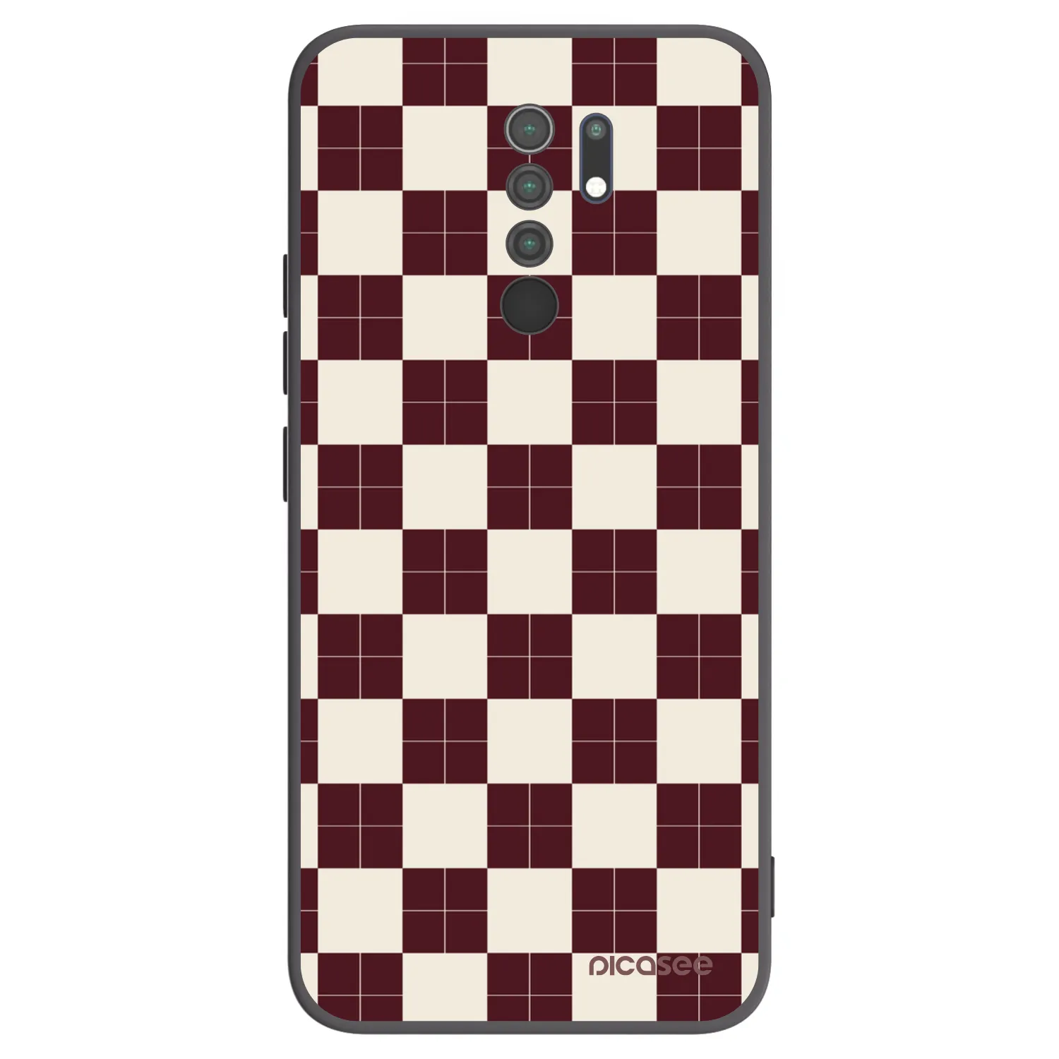 Picasee Xiaomi Redmi 9 Hülle - Schwarzes Silikon - Checked Away