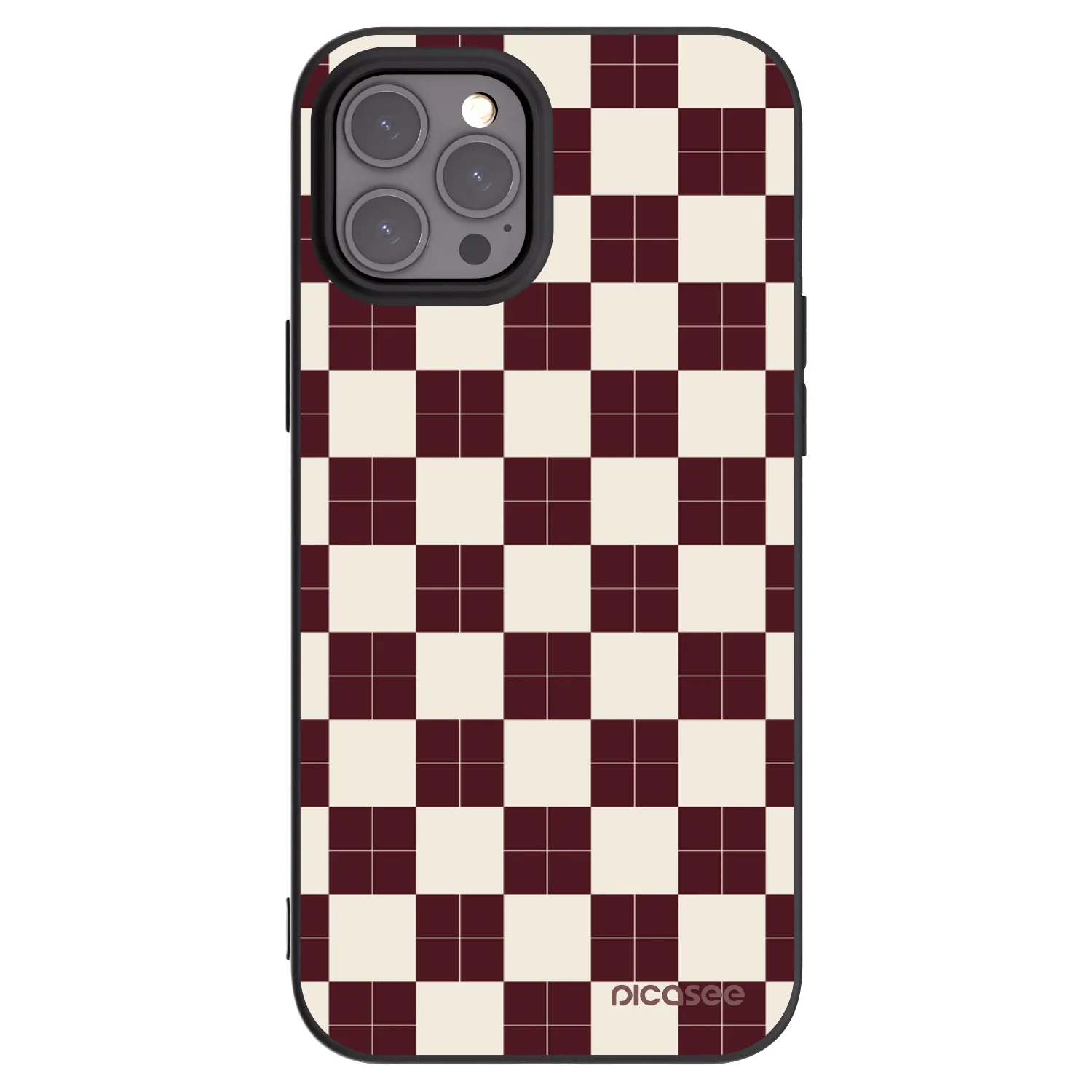 Picasee Apple iPhone 12 Pro Max Hülle - Schwarzes Silikon - Checked Away