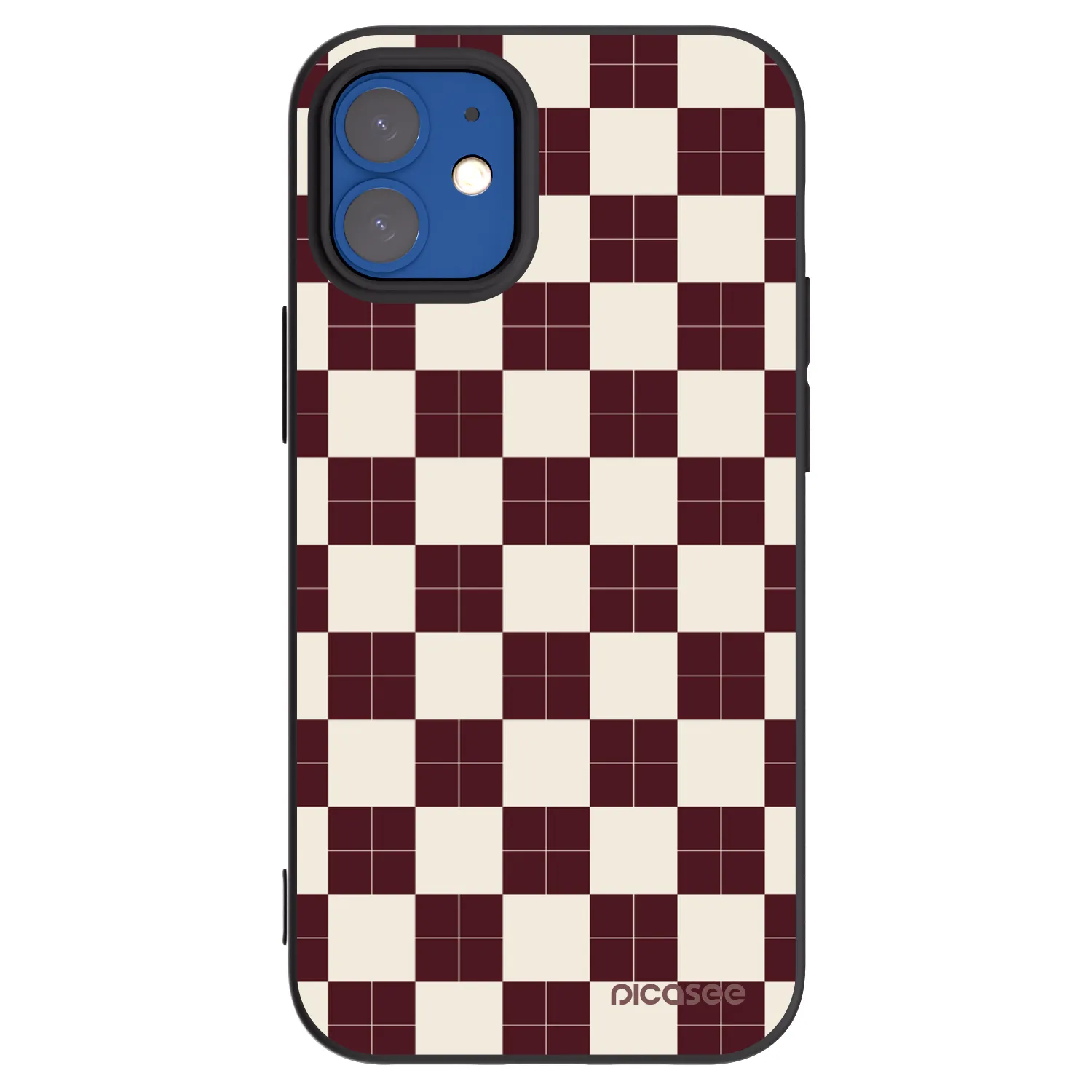 Picasee Apple iPhone 12 mini Hülle - Schwarzes Silikon - Checked Away