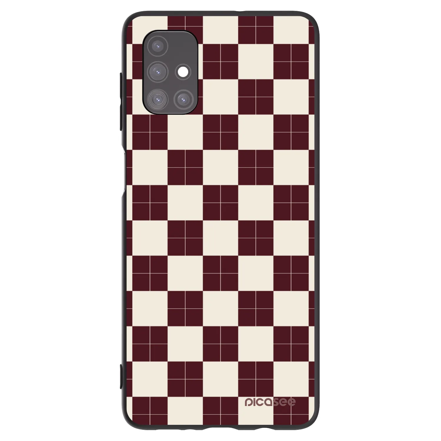 Picasee Samsung Galaxy M51 M515F Hülle - Schwarzes Silikon - Checked Away