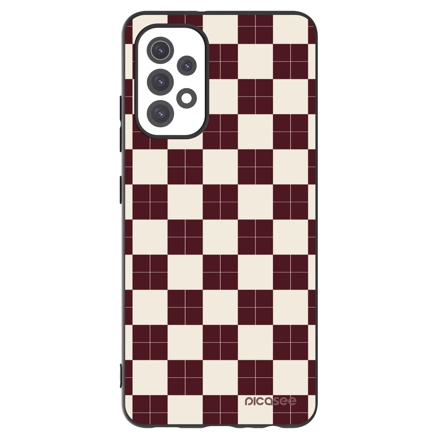 Picasee Samsung Galaxy A32 5G A326B Hülle - Schwarzes Silikon - Checked Away
