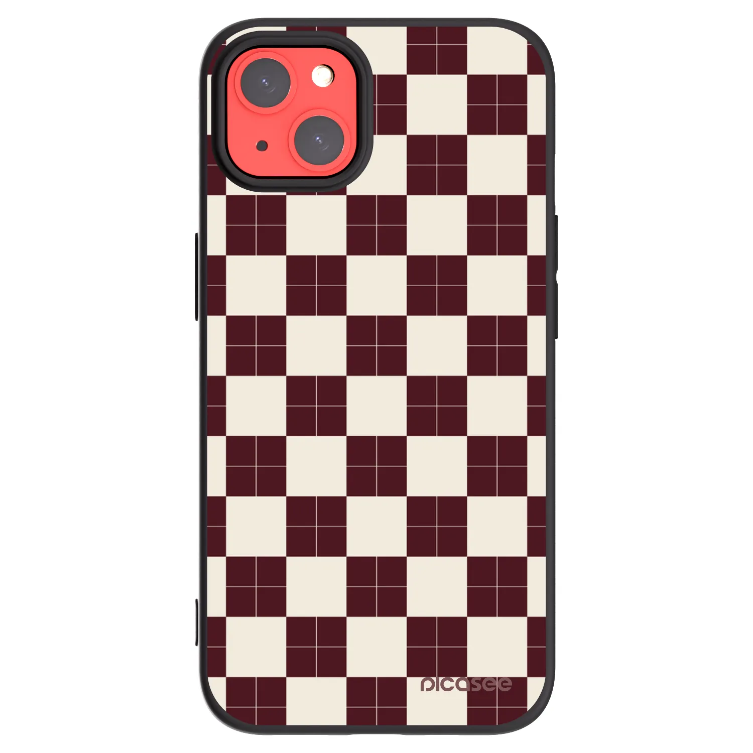 Picasee Apple iPhone 13 Hülle - Schwarzes Silikon - Checked Away