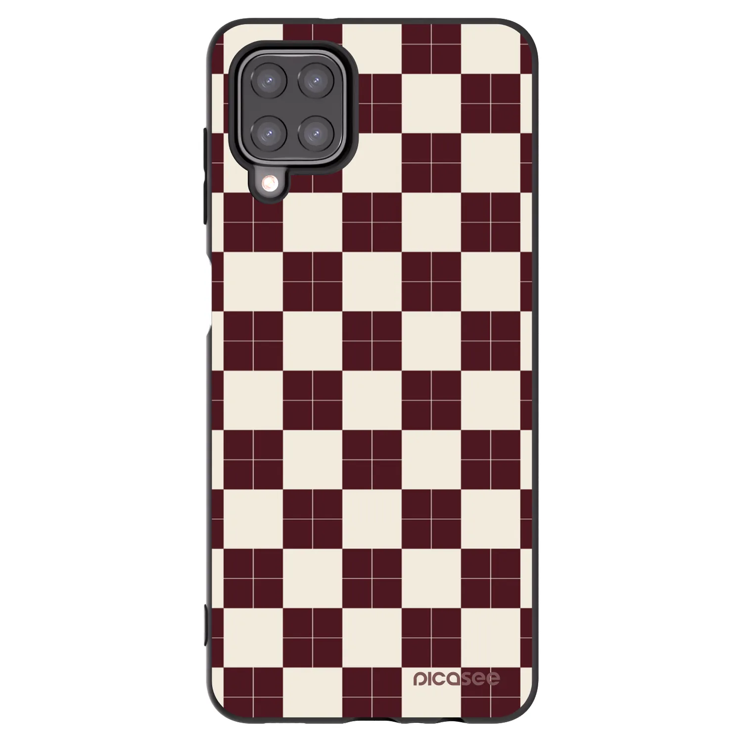 Picasee Samsung Galaxy M12 M127F Hülle - Schwarzes Silikon - Checked Away