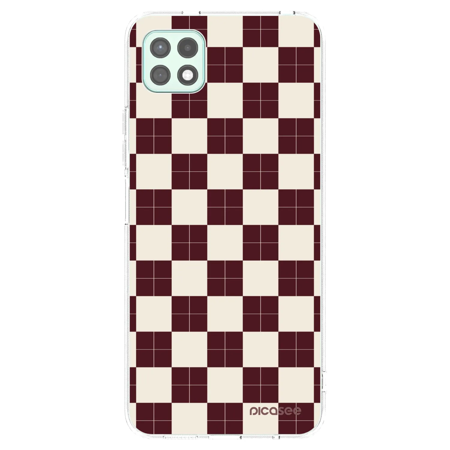 Picasee Samsung Galaxy A22 A226B 5G Hülle - Transparentes Silikon - Checked Away
